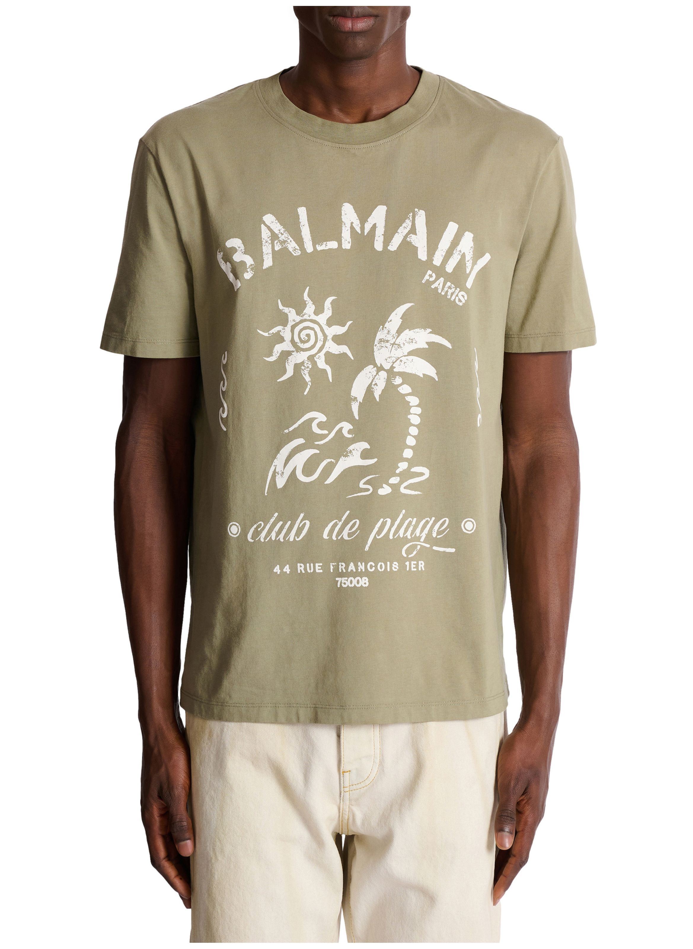 T-shirt imprimé balmain plage BALMAIN Vert