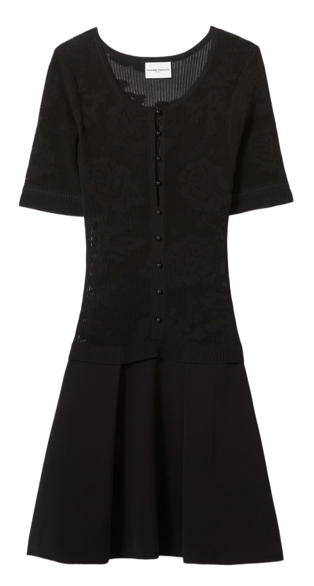 Robe courte col rond CLAUDIE PIERLOT Noir