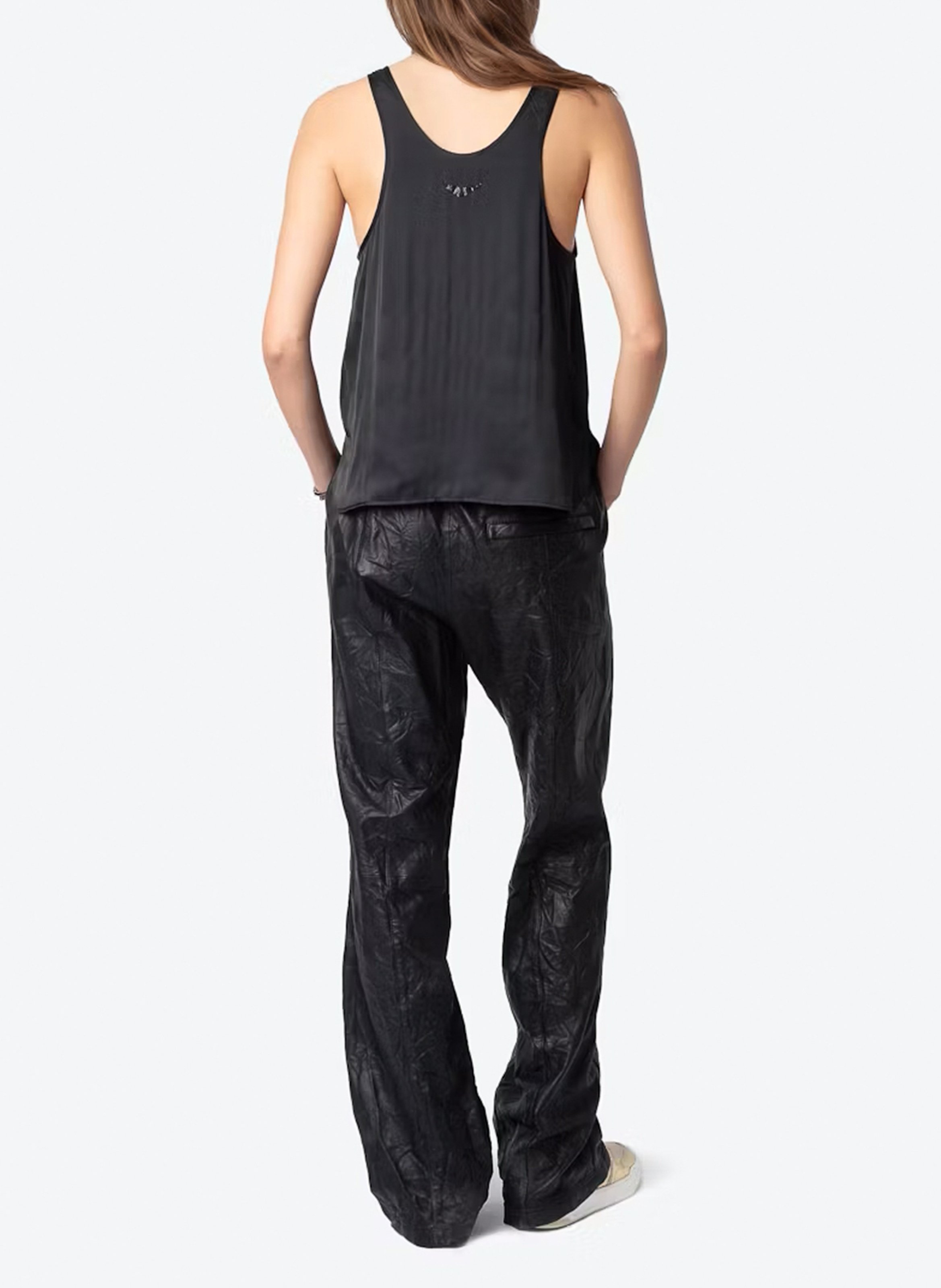 Top droit encolure ronde tarys Noir