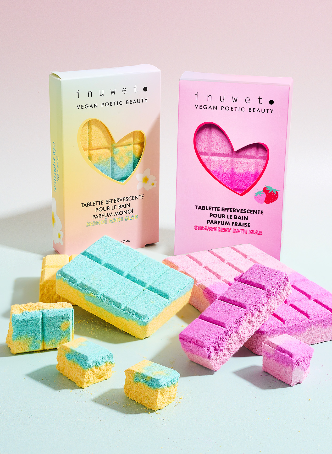 Tablette de bain effervescente - Parfum fraise INUWET No color