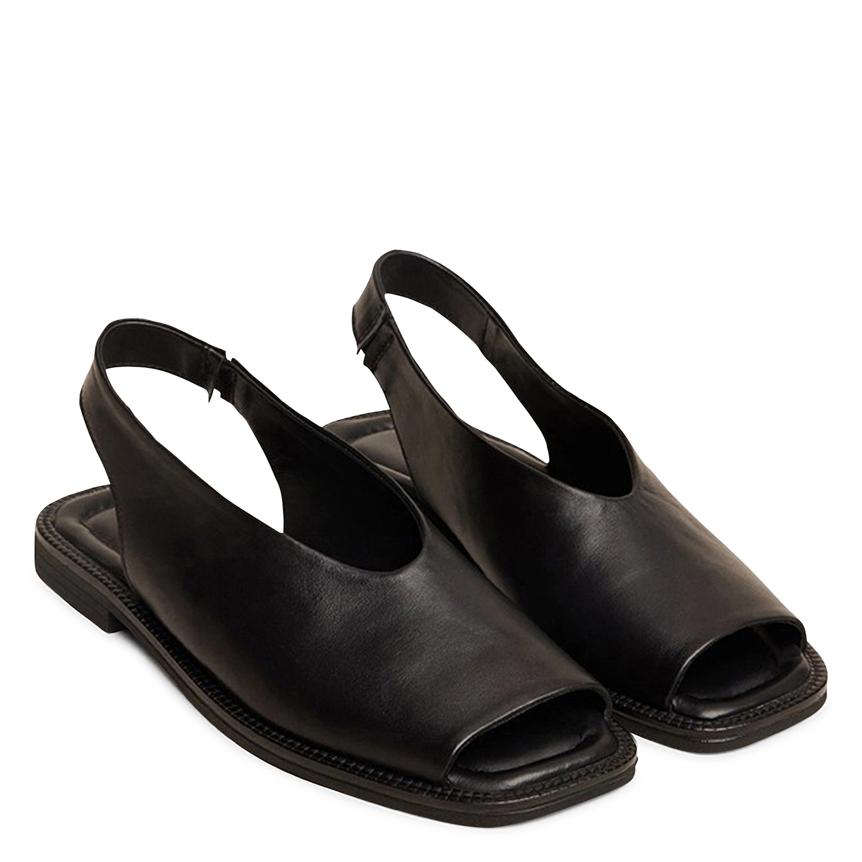 Ballerines slingbacks en cuir lisse jessy JONAK Noir