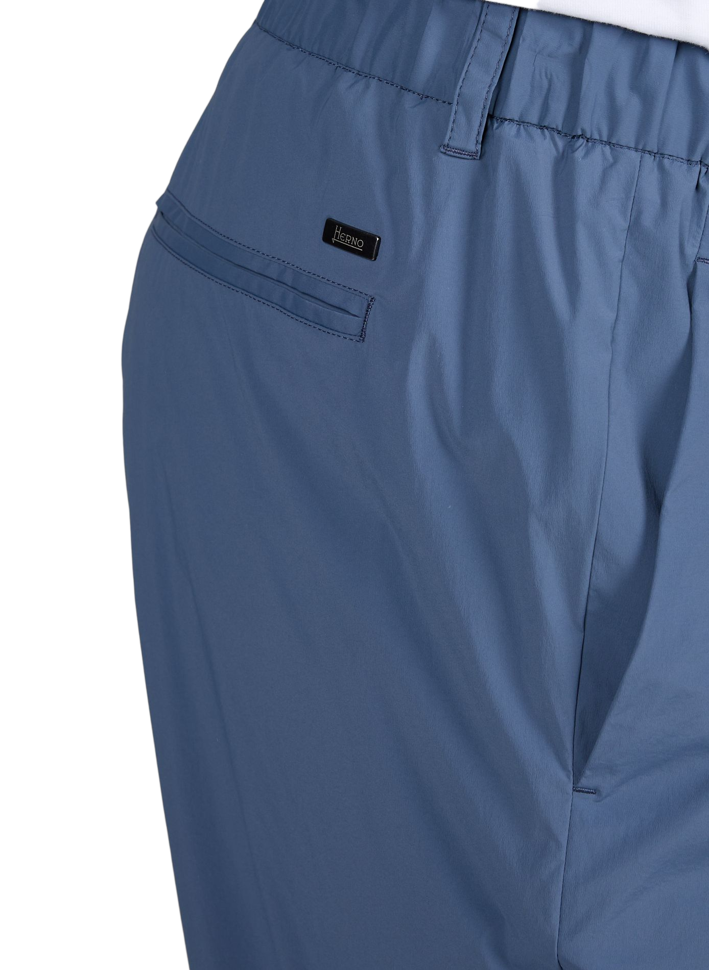 Straight pants with drawstring. HERNO Blue