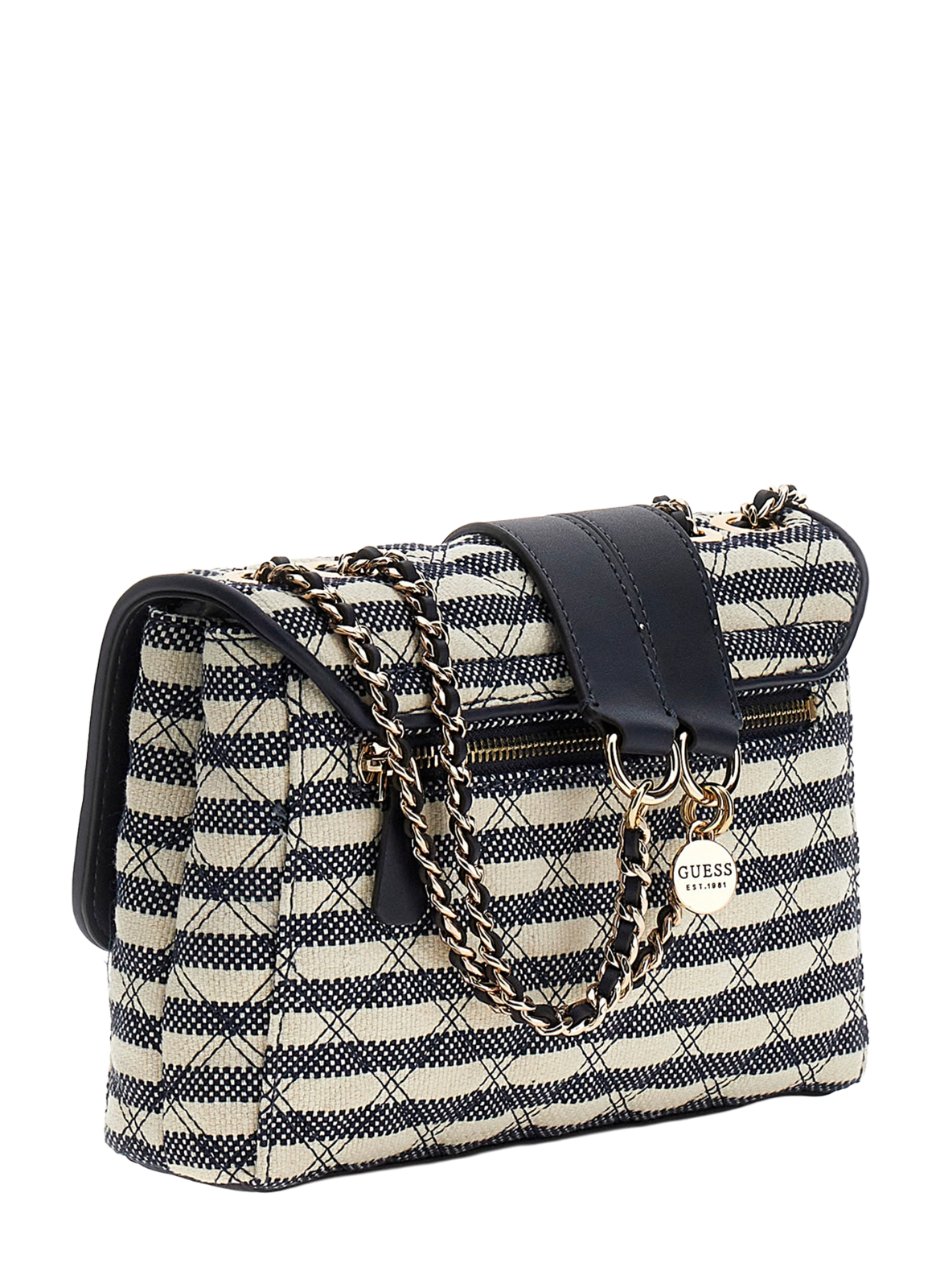 Sac à main Giully à rayures GUESS Bleu