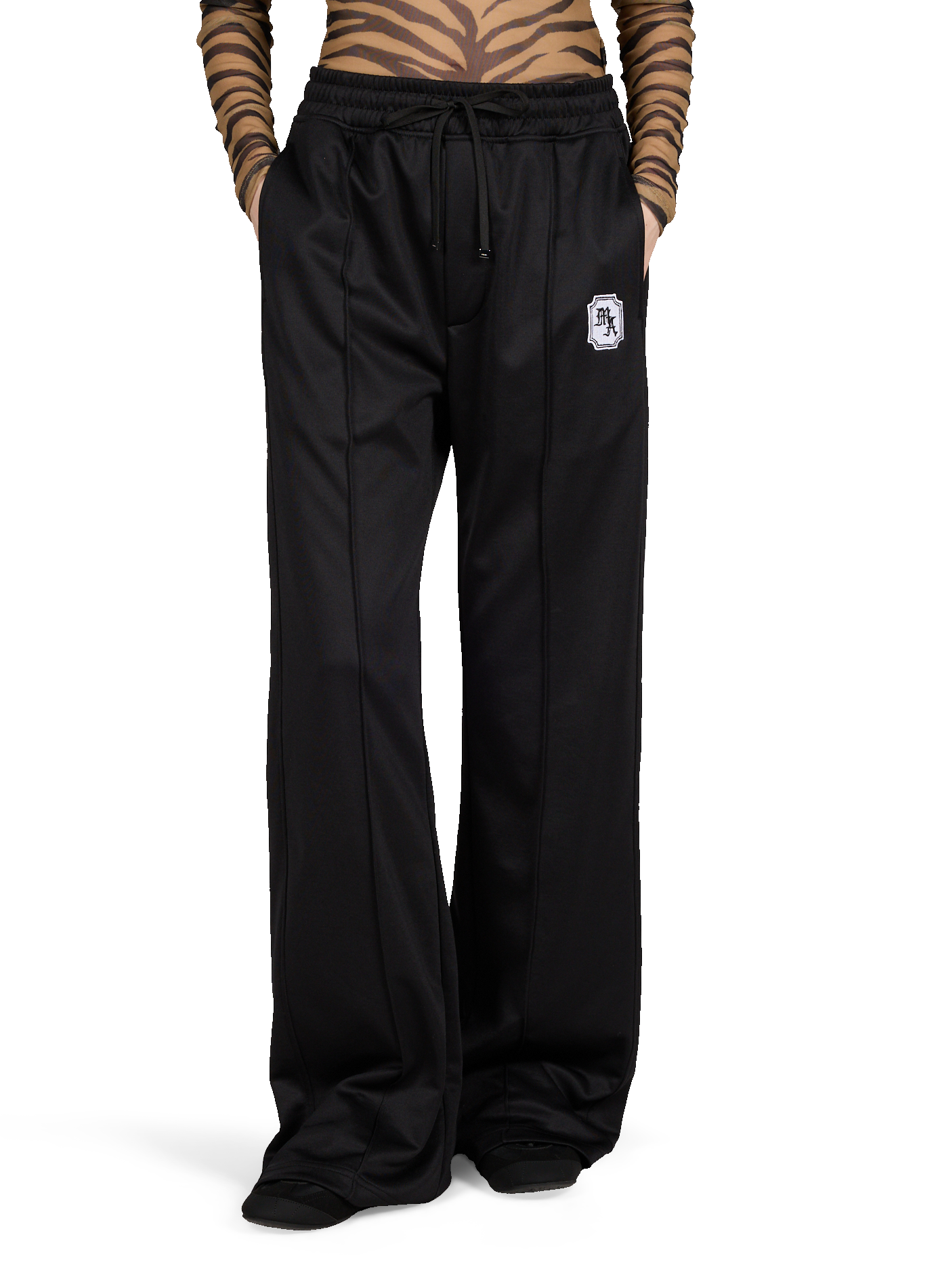 Pantalón deportivo recto con logo de algodón AMIRI Negro