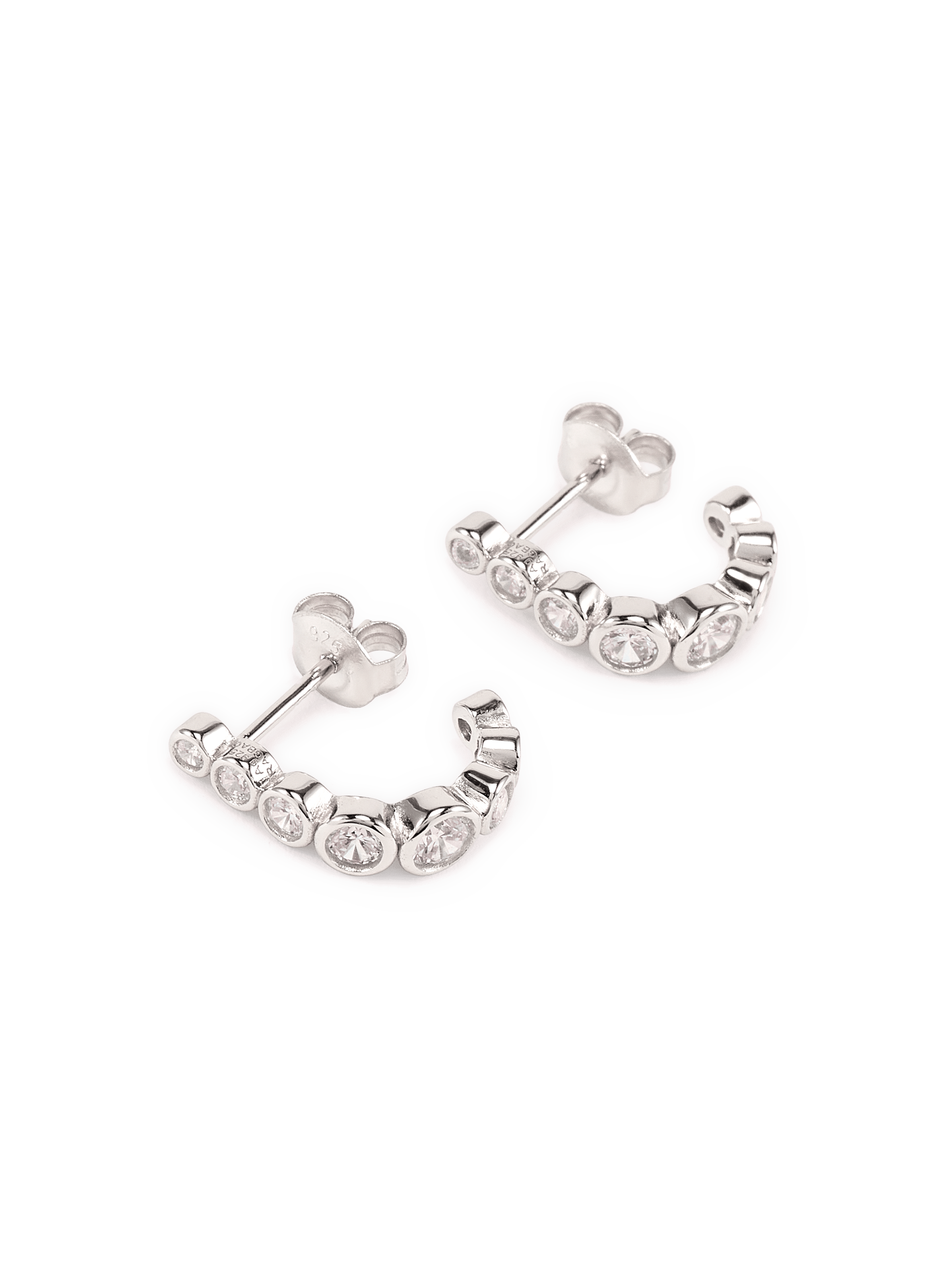 Earrings Odette with stones RAGBAG Silver