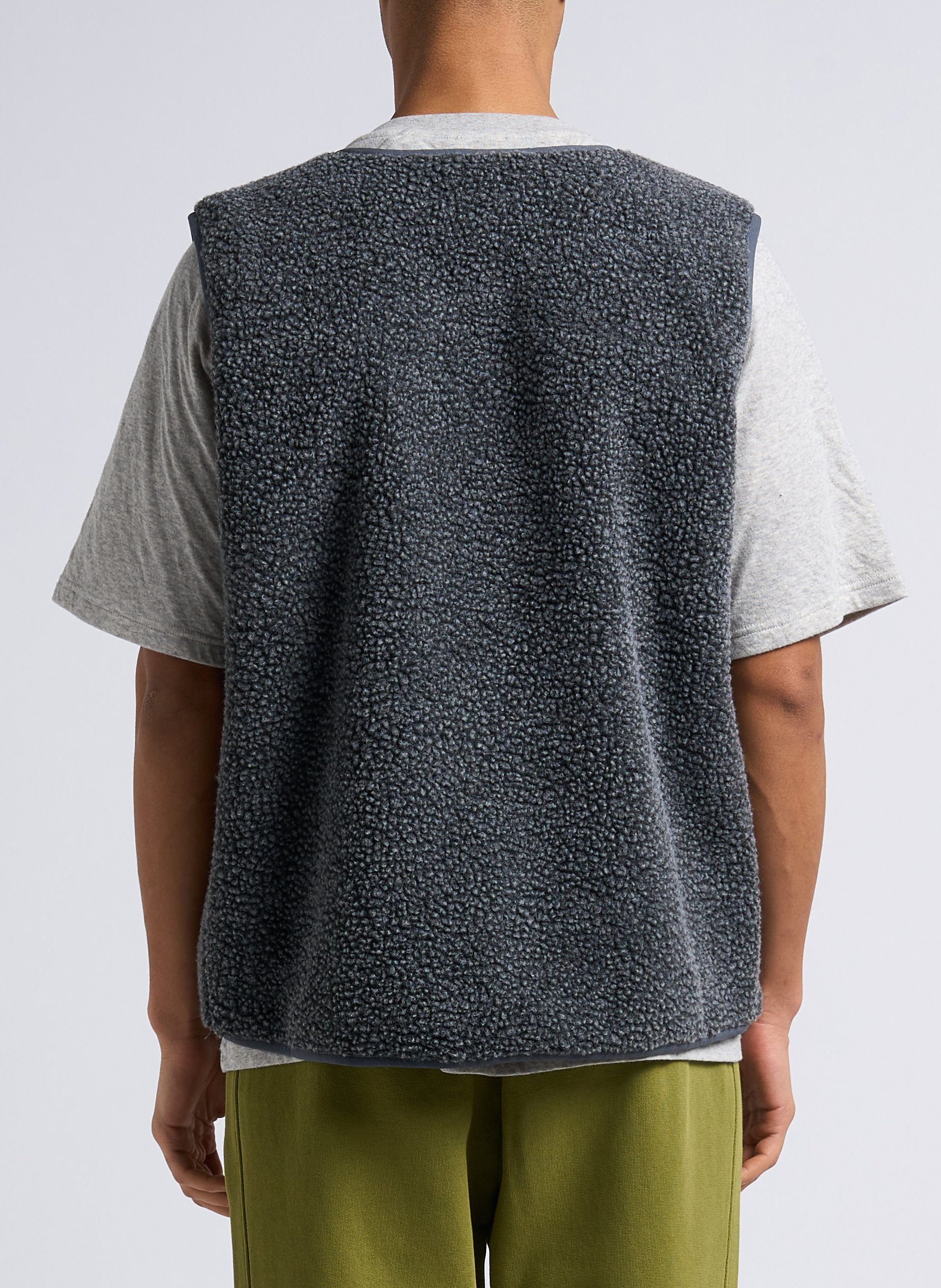 Veste col rond en sherpa hoktown AMERICAN VINTAGE Gris