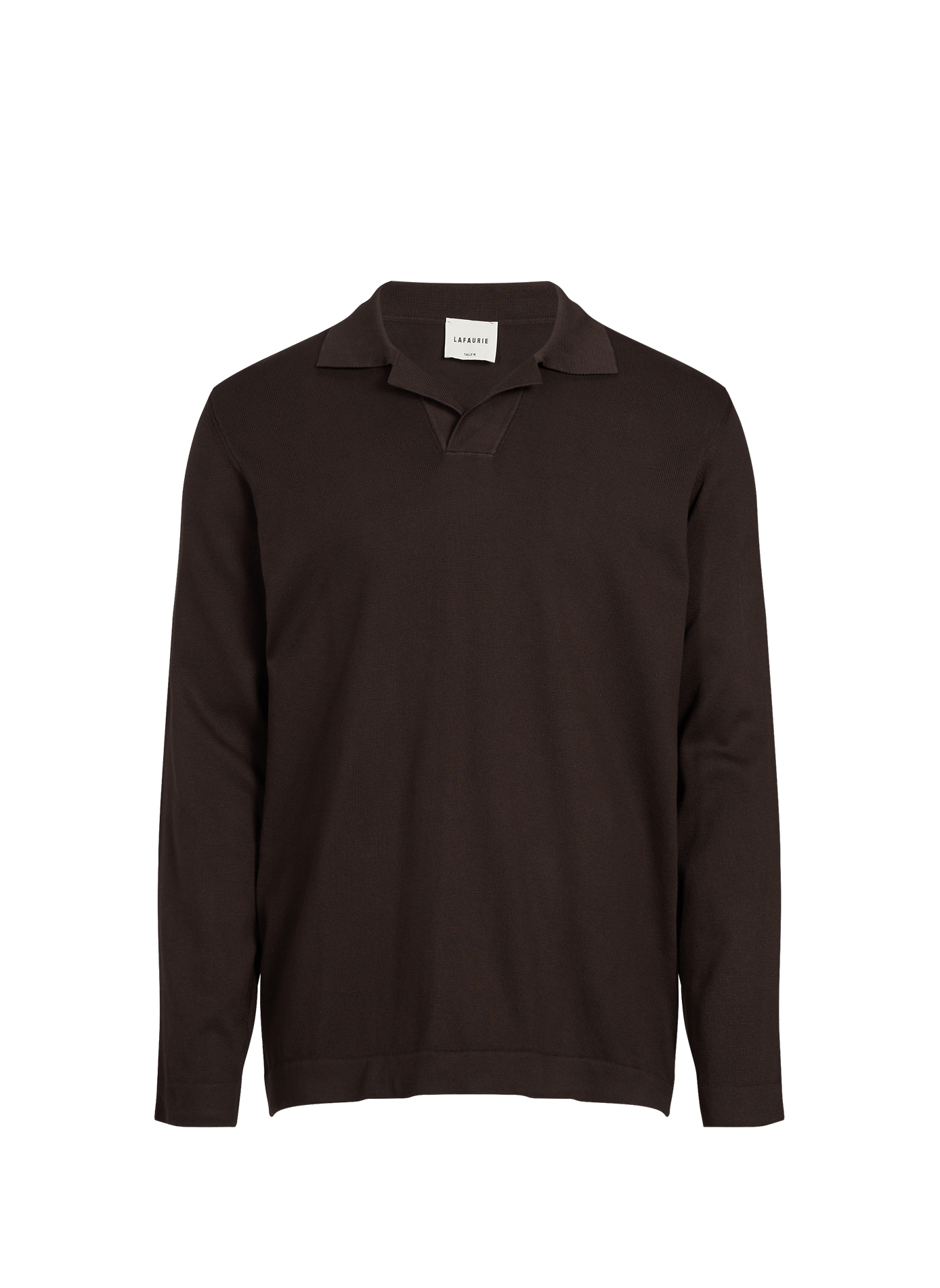 Polo à manches longues en coton LAFAURIE Marron
