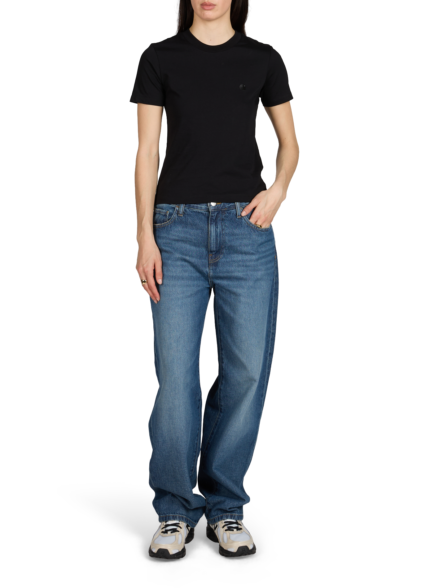 T-shirt W' S/S Luca en coton CARHARTT WIP Noir