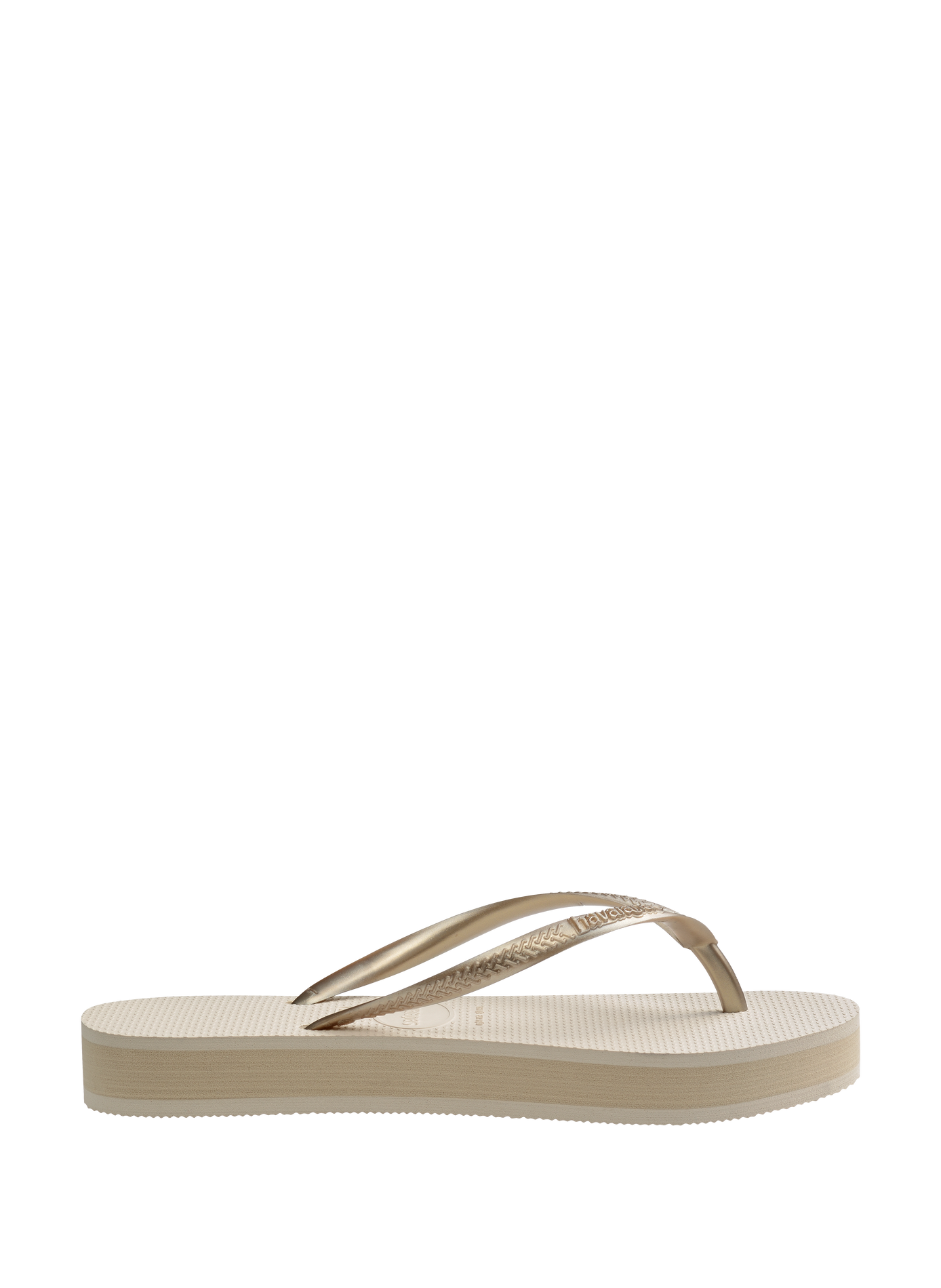 Ciabatte con zeppa sottile SLIM FLATFORM Beige