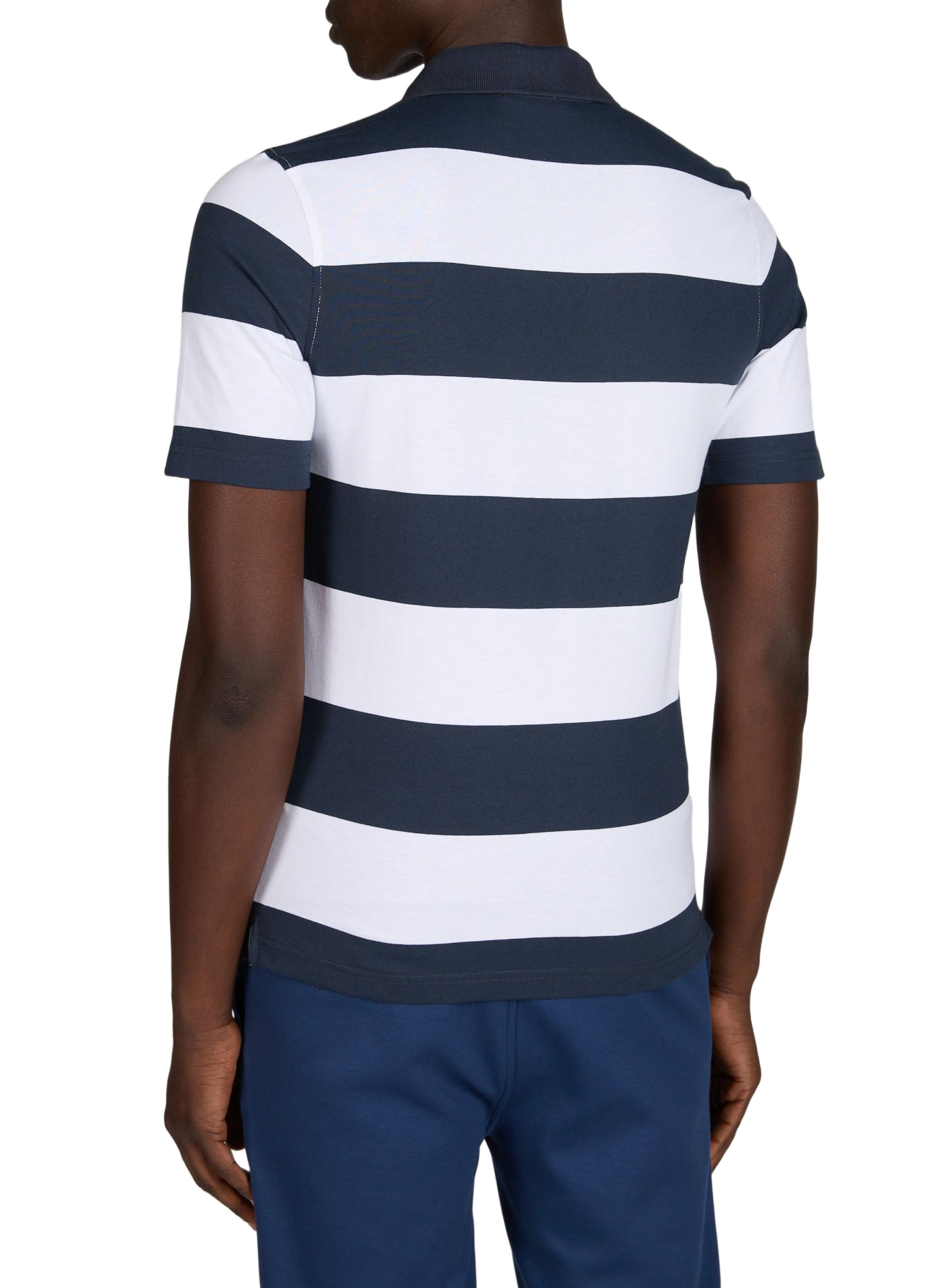 Polo à rayures en coton K-WAY Bleu