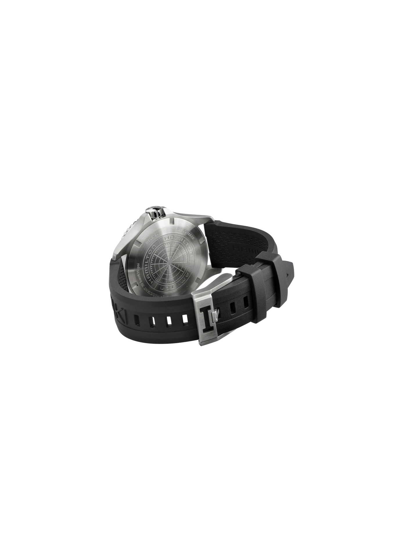 Montre  Khaki Navy Scuba en acier inoxydable HAMILTON Noir