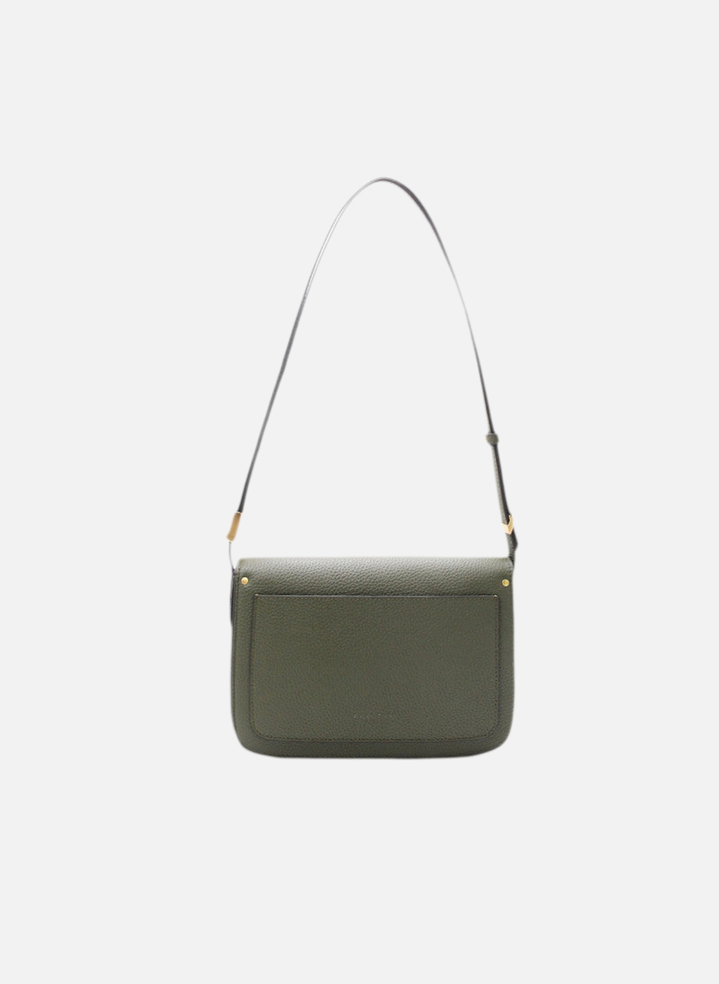 Auteuil | sac porté travers gm en cuir de vachette POURCHET Kaki