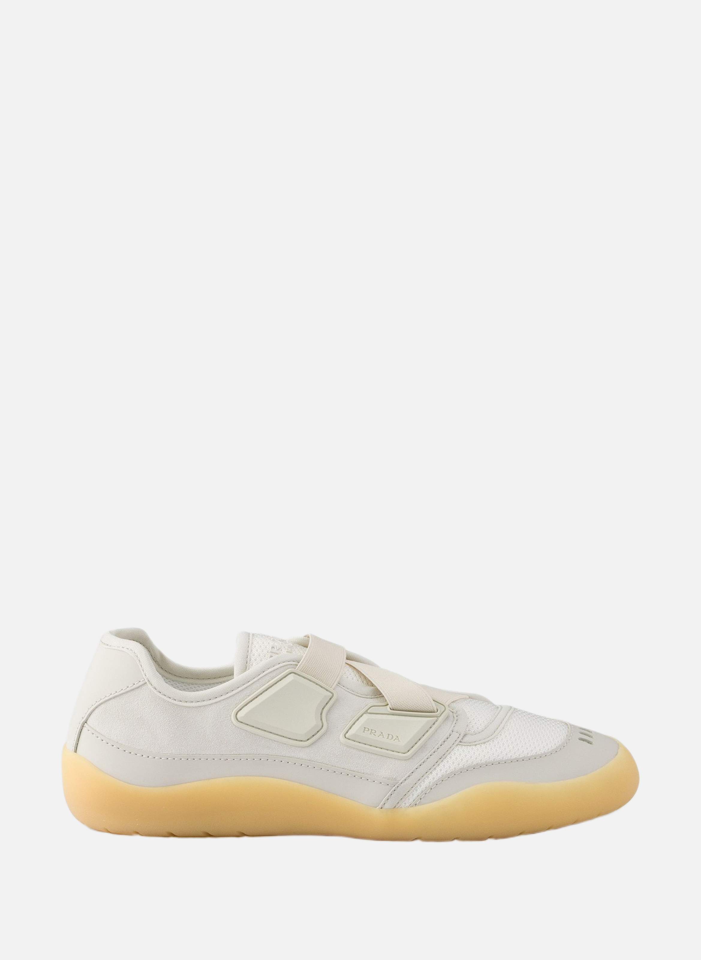 Sneakers speedrock en mesh technique et cuir PRADA Gris