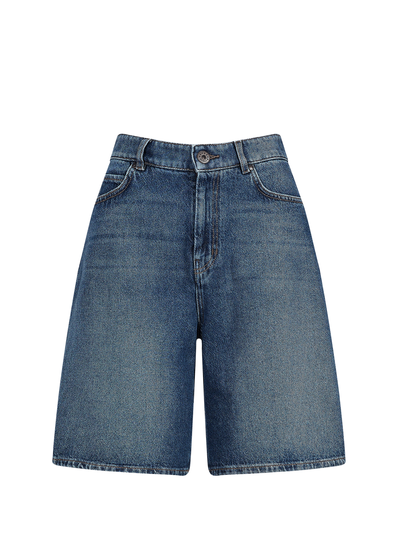 Straight-cut cotton Bermuda shorts MAX MARA WEEK END Blue