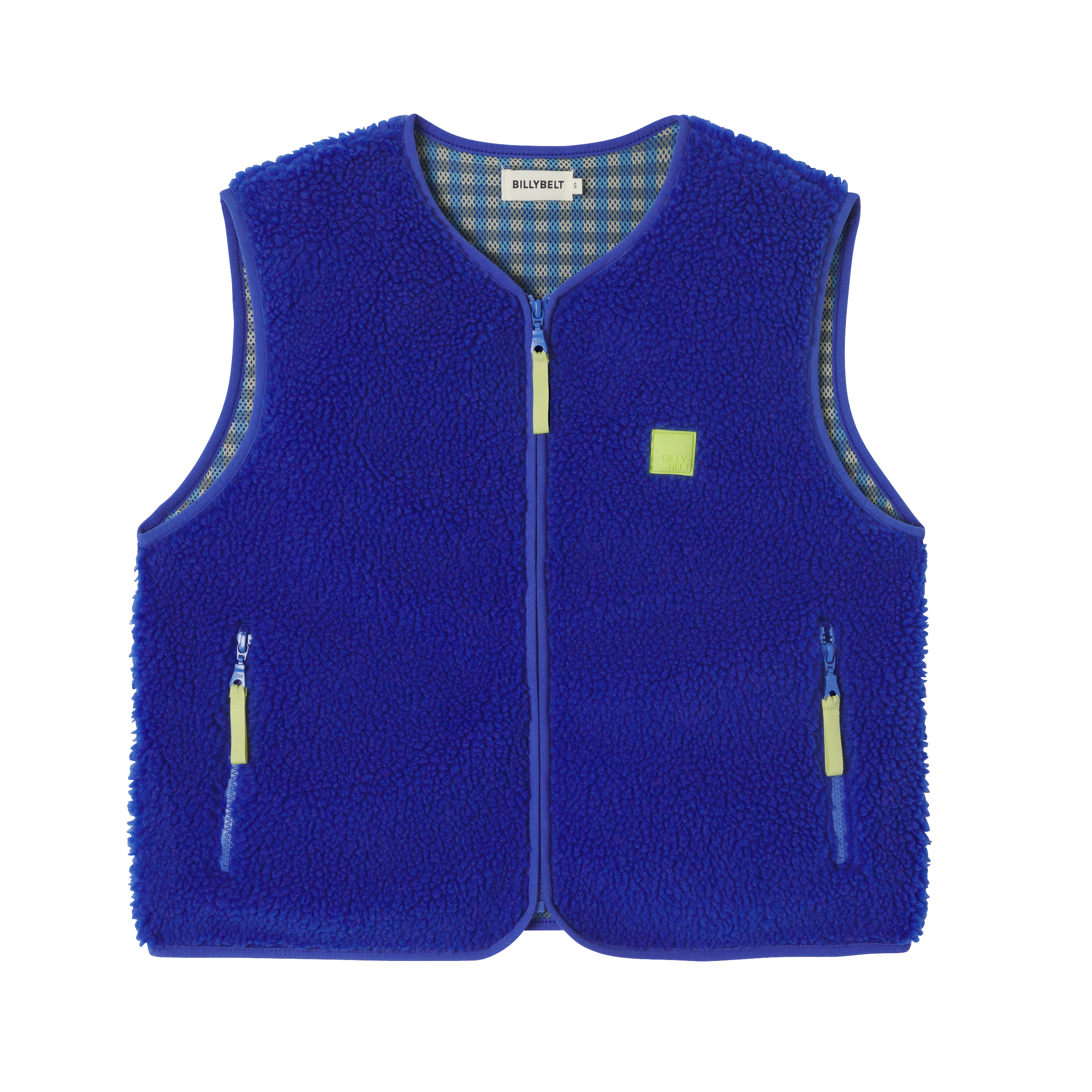 Veste sherpa zippée sans manches  Bleu électrique