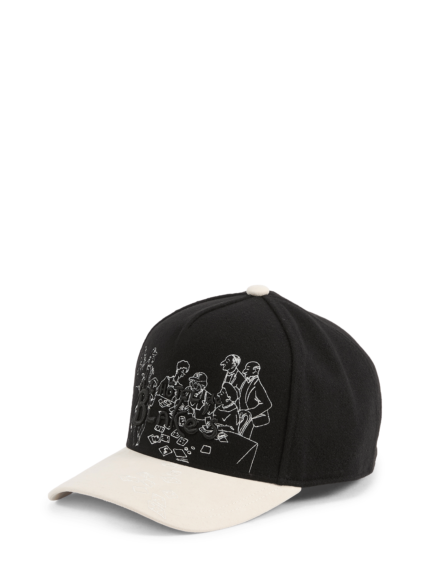 Wool-blend baseball cap ONLY THE BLIND Black
