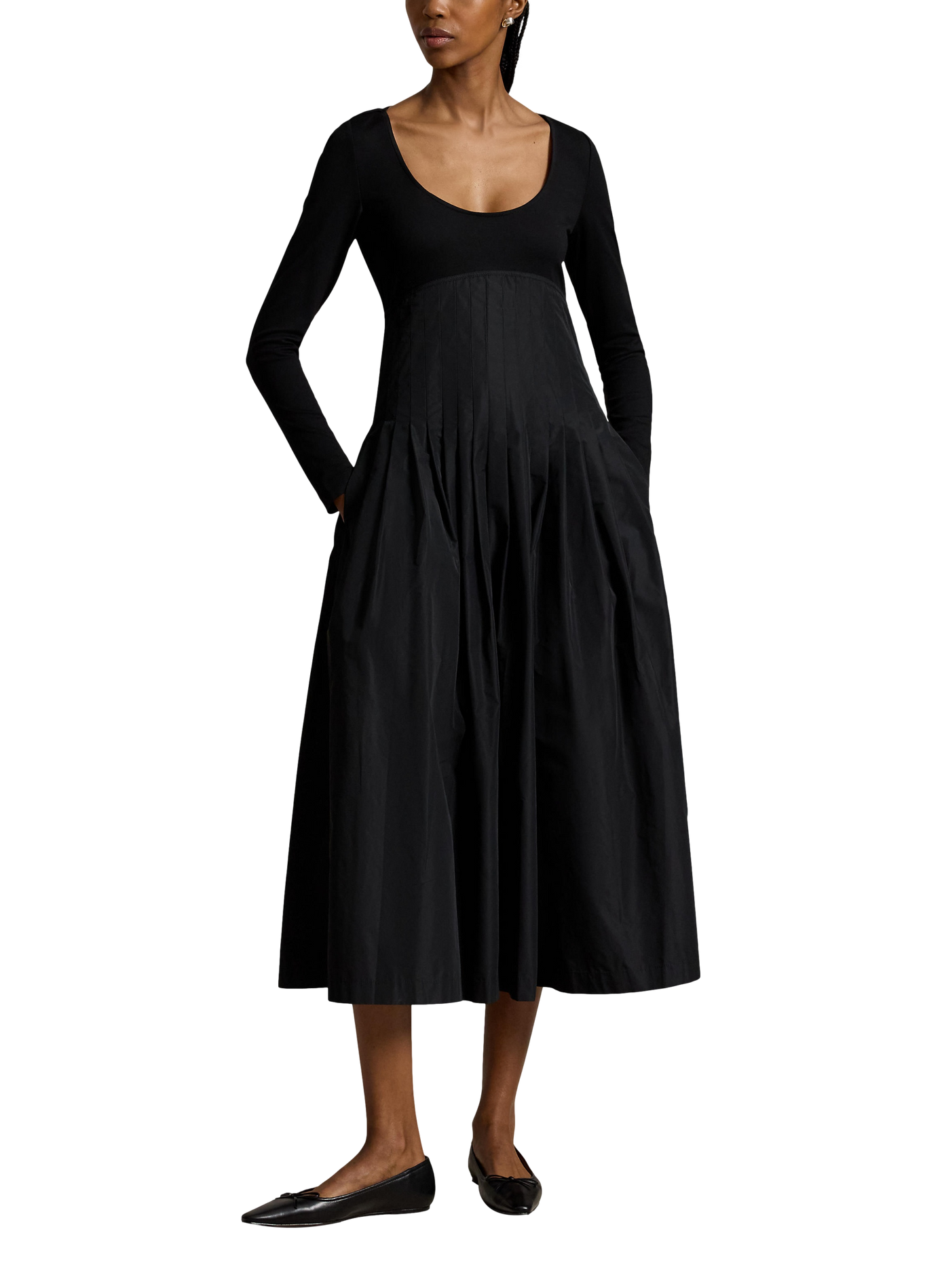 Robe trapèze col rond POLO RALPH LAUREN Black
