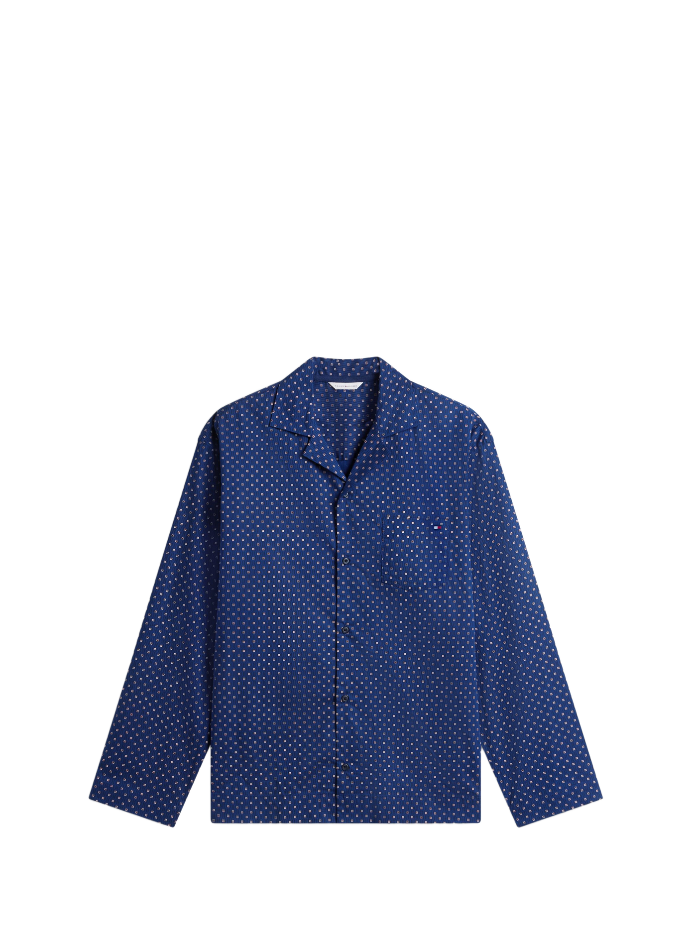 Long printed cotton pajamas TOMMY HILFIGER Blue