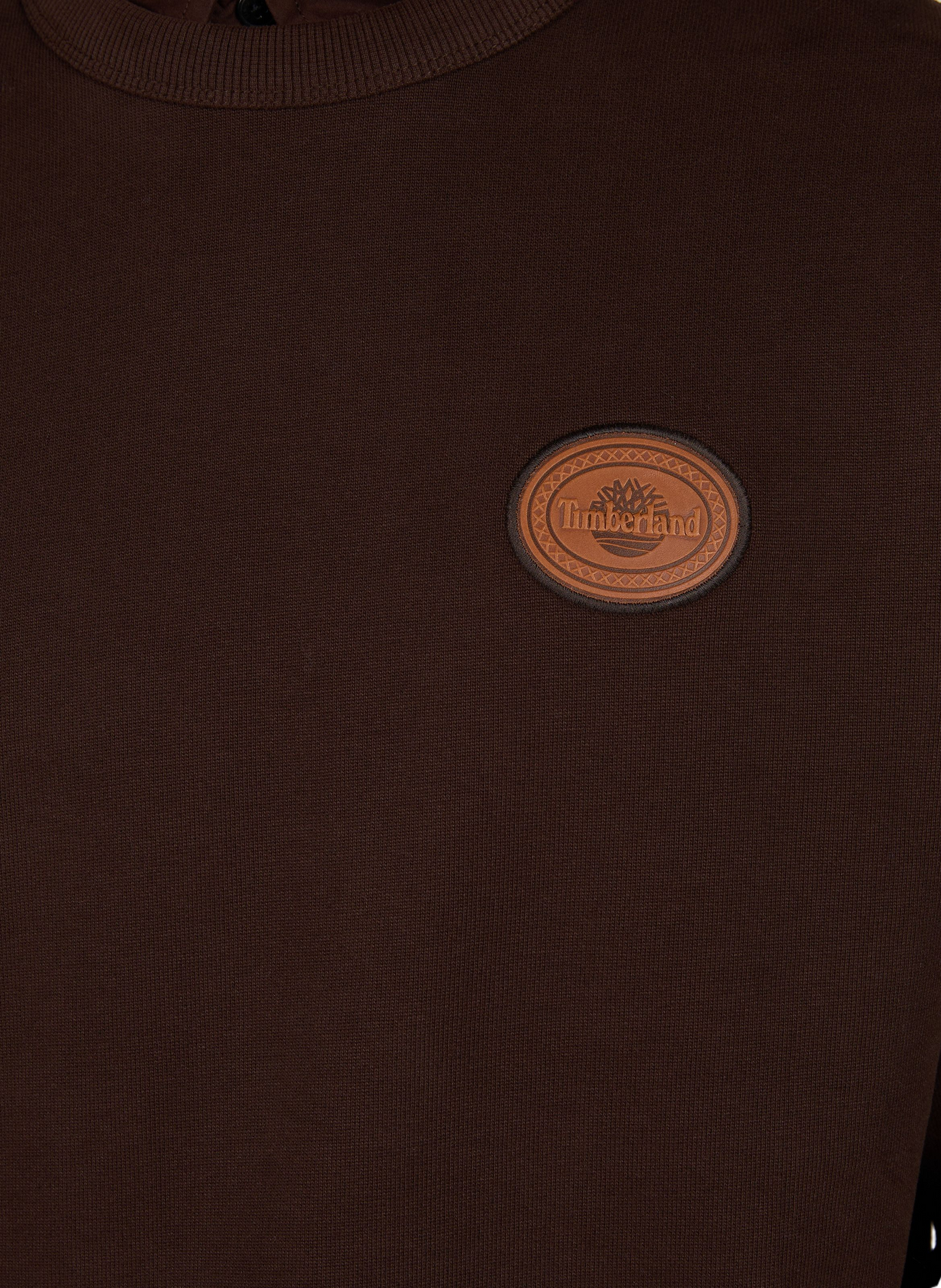 Cotton-blend crew-neck sweatshirt TIMBERLAND Brown
