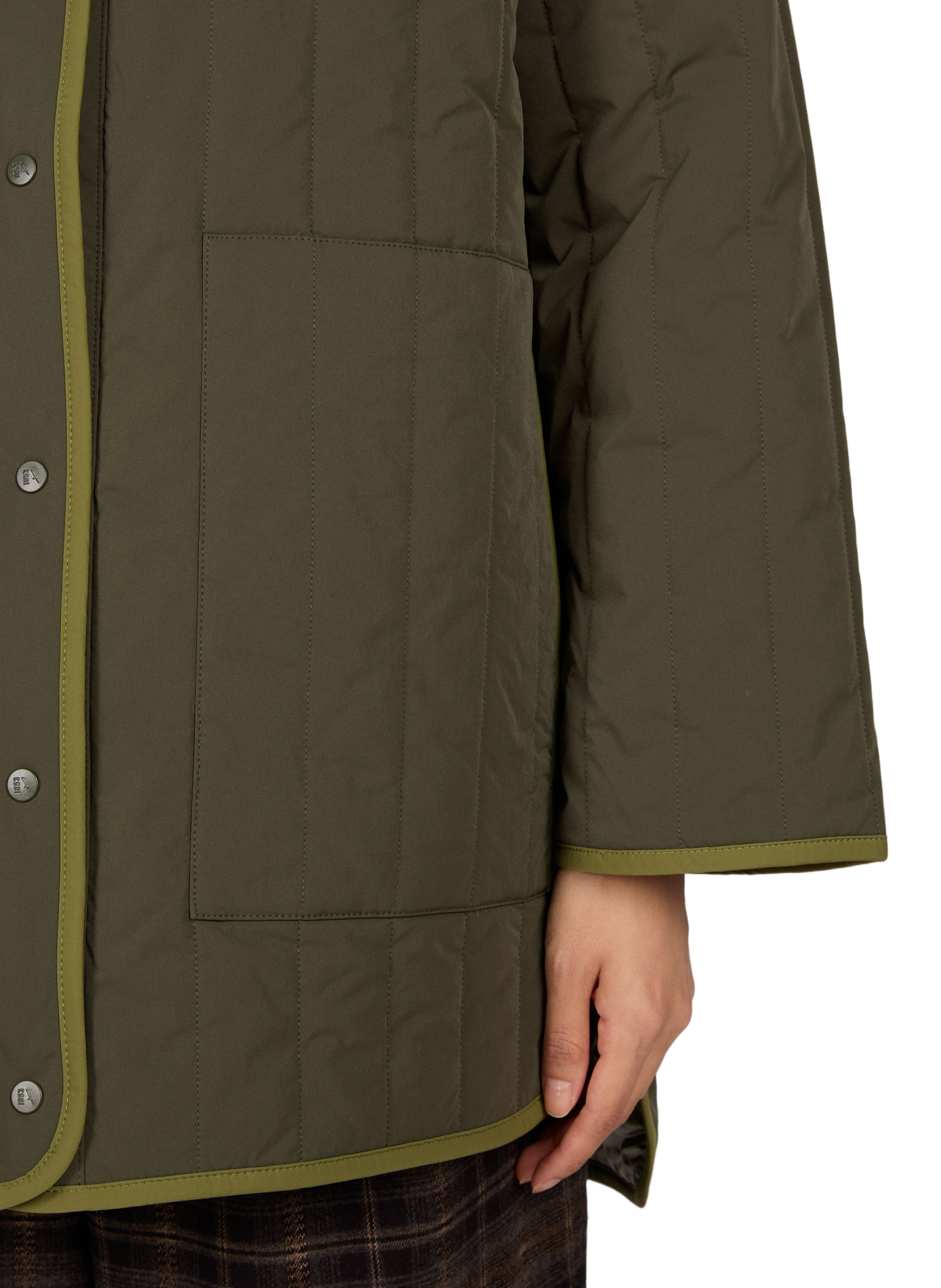 Quilted long sleeve jacket AIGLE Khaki