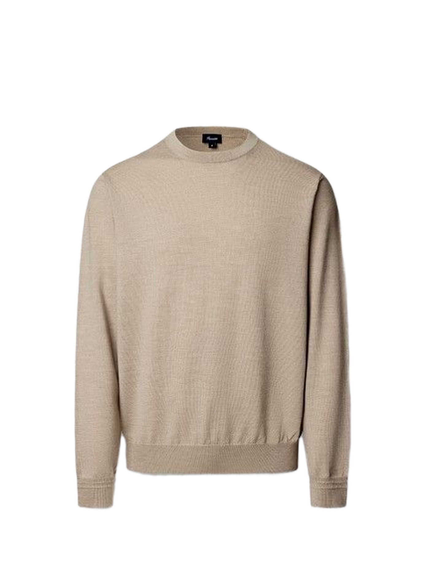 Maglione diritto a collo tondo in lana FACONNABLE Beige