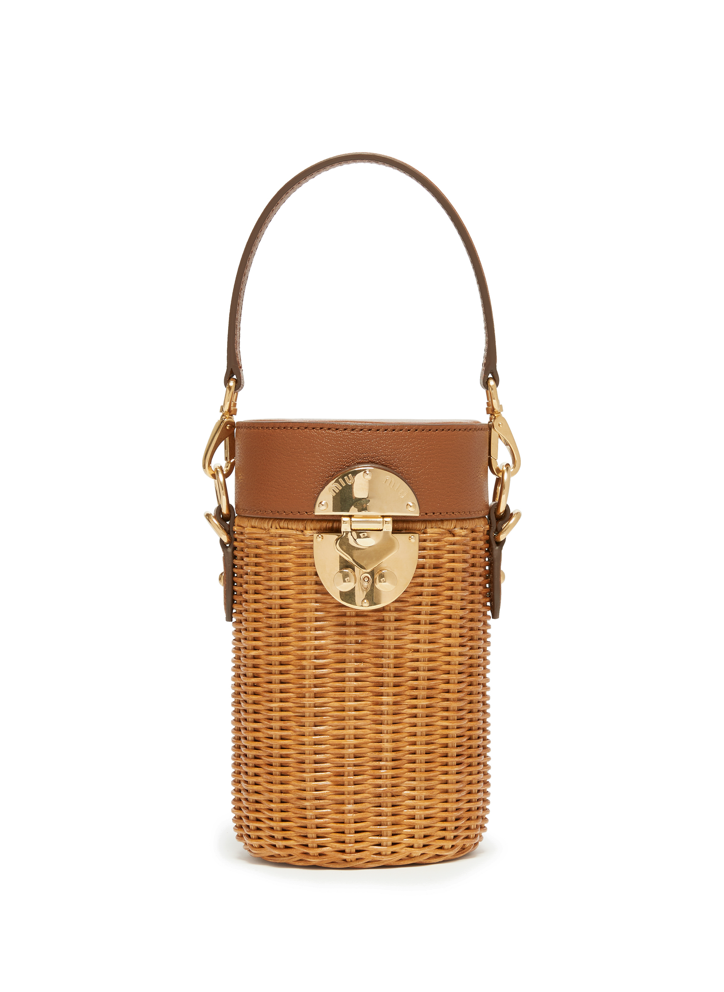 Sac en cuir et osier