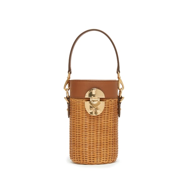 Sac en cuir et osier