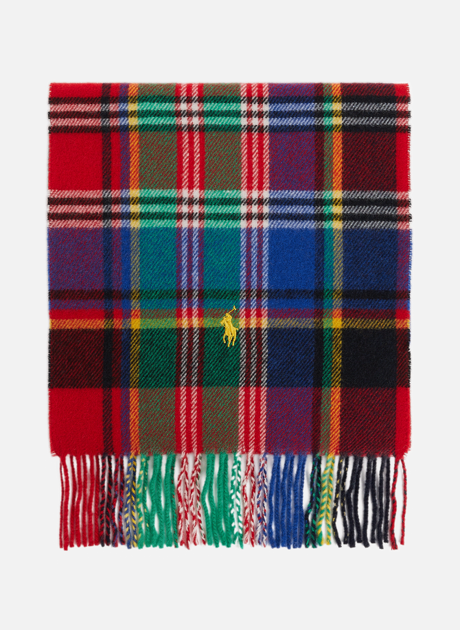 Wool and recycled wool tartan scarf POLO RALPH LAUREN