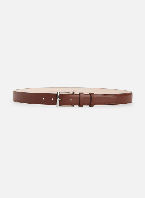 AU PRINTEMPS PARIS Kat calfskin leather belt Brown