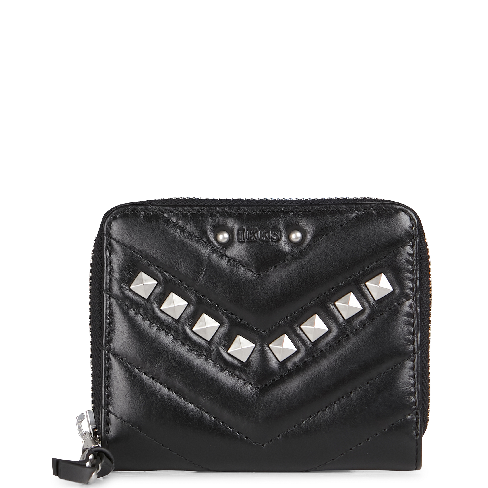 Portefeuille à clous en cuir