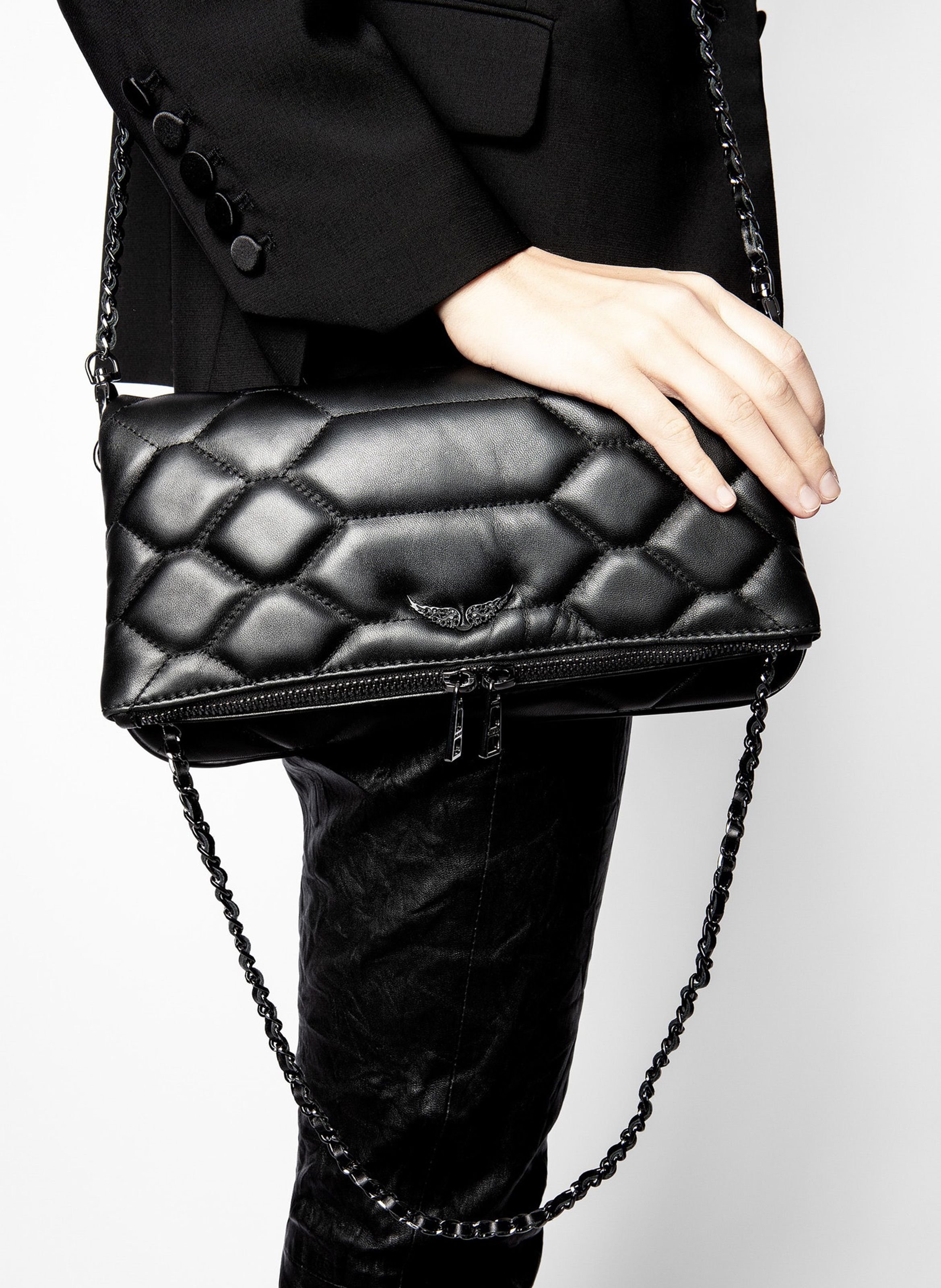 POCHETTE MATELASSéE EN CUIR ROCK XL ZADIG&VOLTAIRE pour FEMME