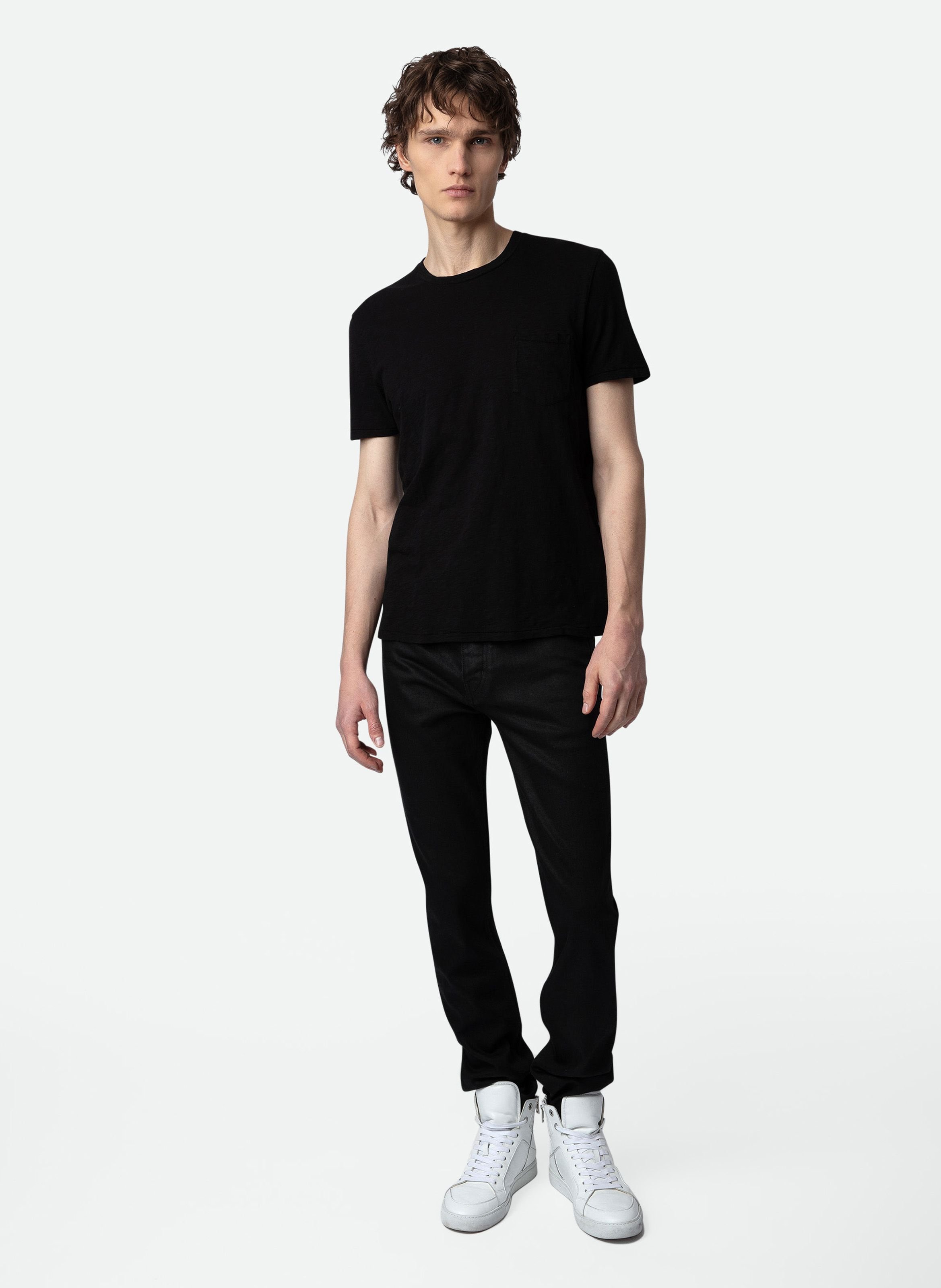 Tee-shirt droit en coton stockholm ZADIG&VOLTAIRE Noir