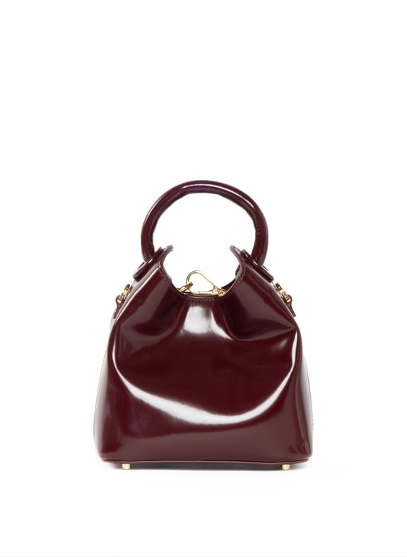 Sac madeleine en cuir verni Rouge by ELLEME ELLEME Sac madeleine en cuir verni Rouge