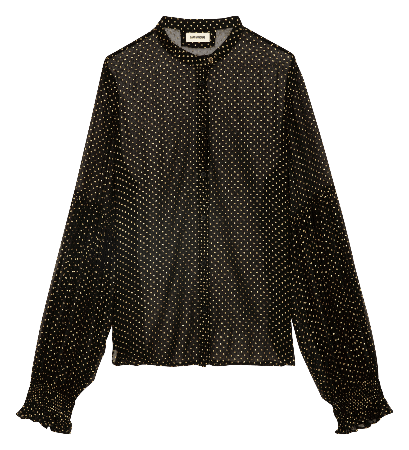 Chemise transparente à pois tandy ZADIG&VOLTAIRE Noir