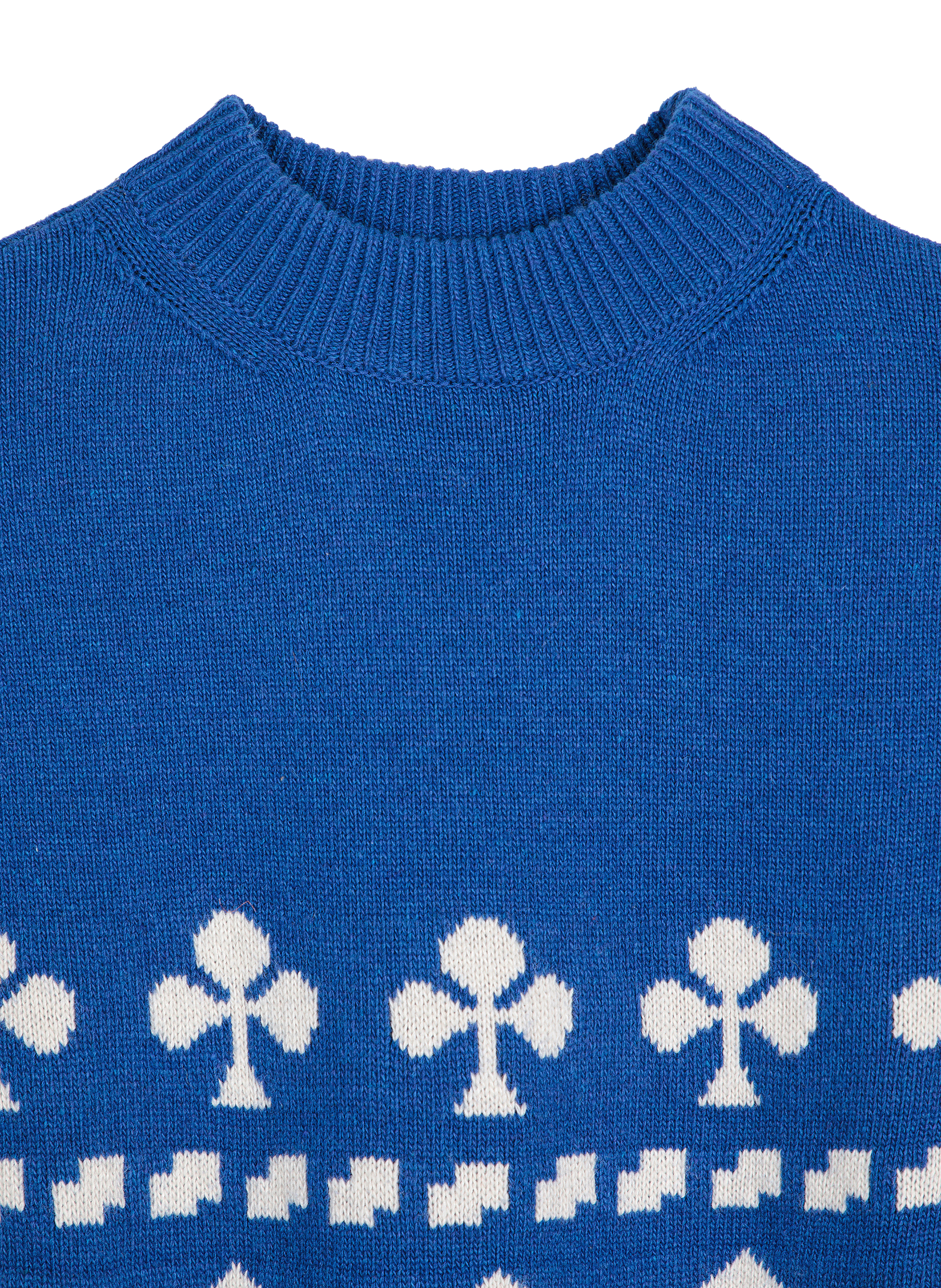 Pull ample à motifs en laine mélangé BOBO CHOSES Bleu