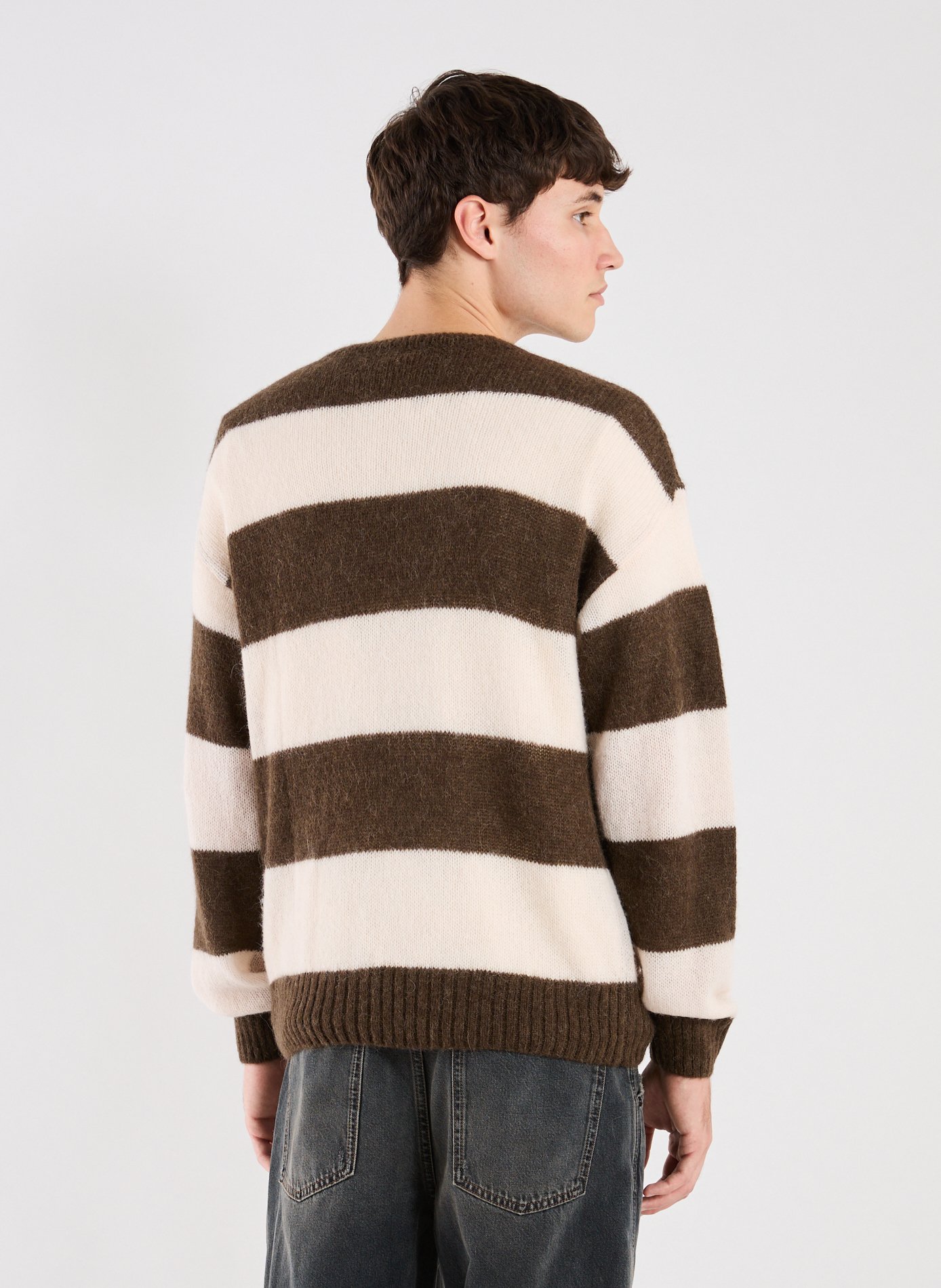 Pull rayé en maille  CLOSED Marron