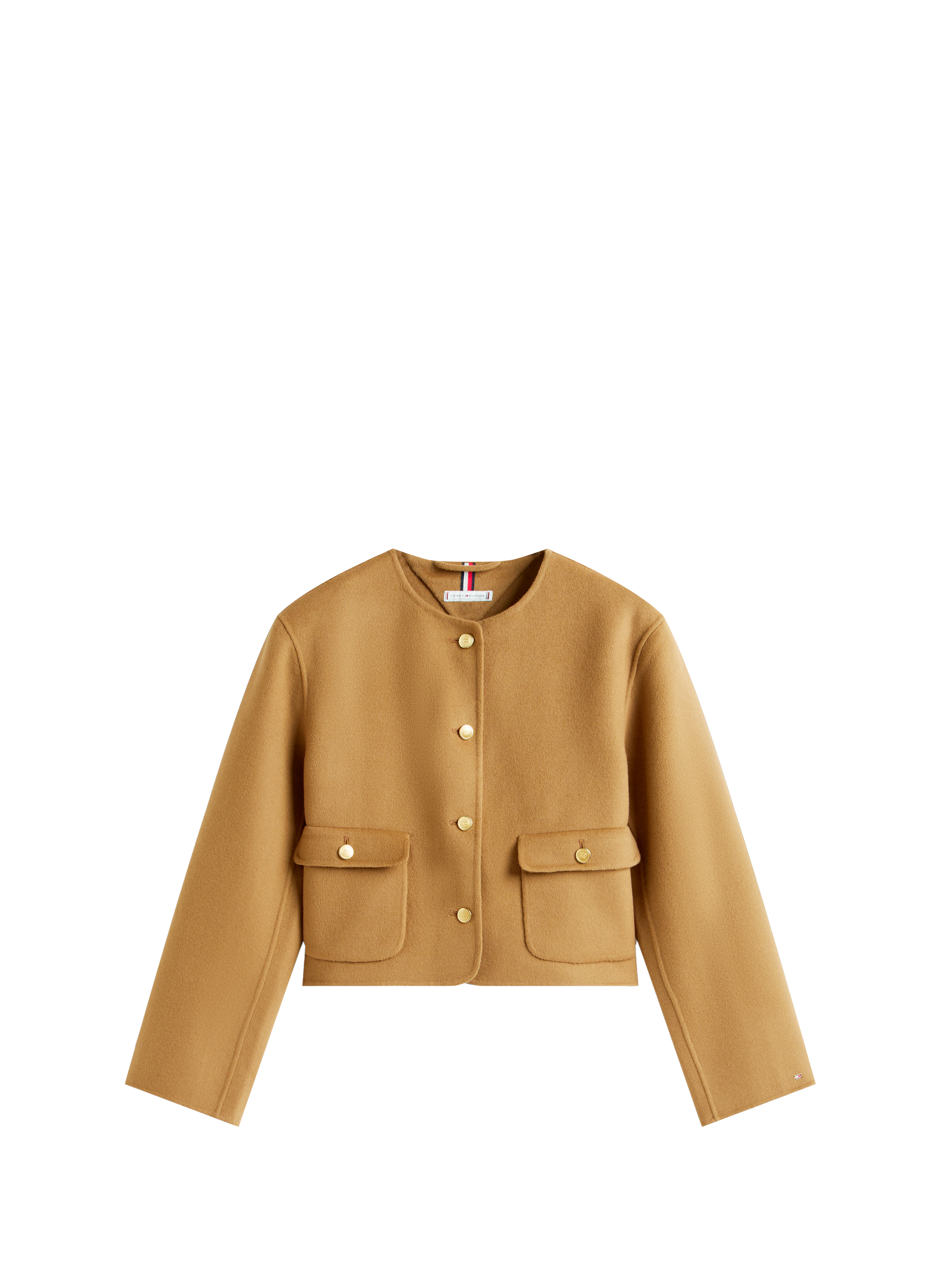 Veste unie en laine mélangée TOMMY HILFIGER Beige