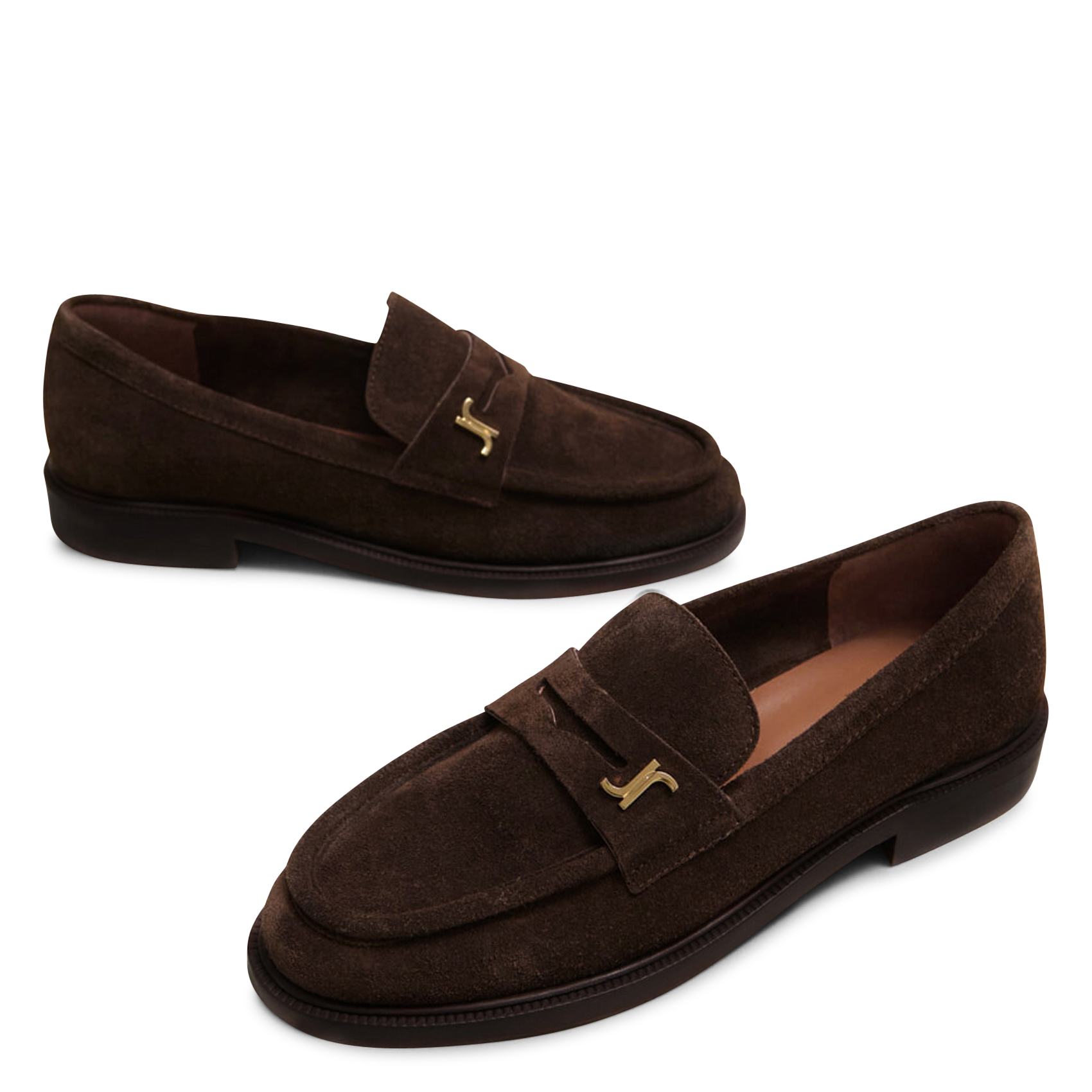 Mocassins en cuir velours duedi Marron