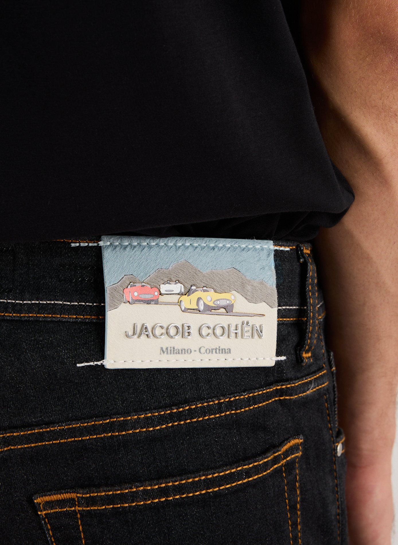 Jean slim en coton mélangé JACOB COHEN Bleu