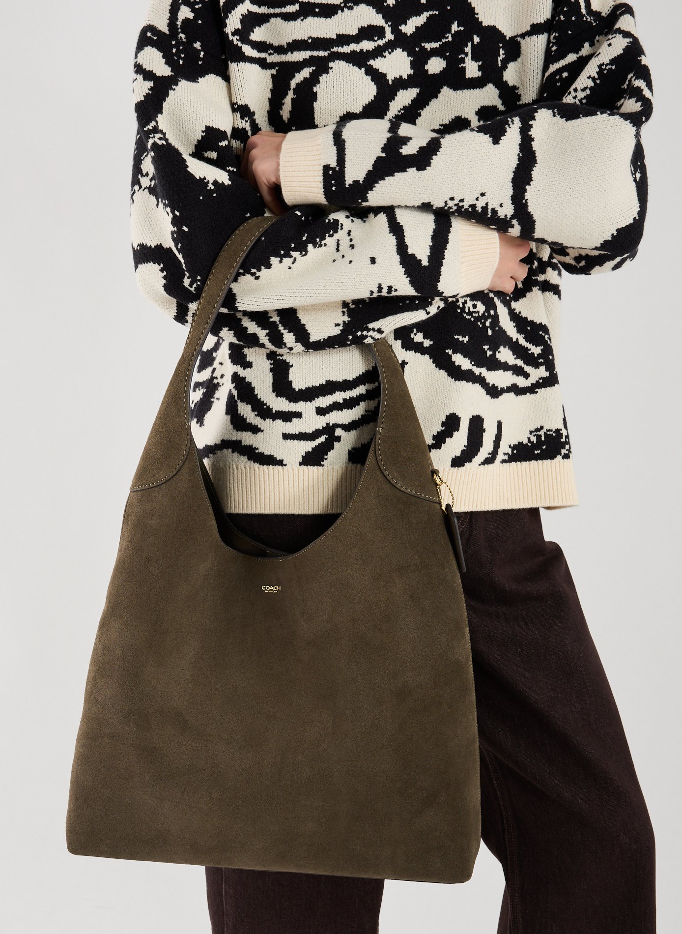 Sac cabas Brooklyn 39  en cuir  COACH Vert