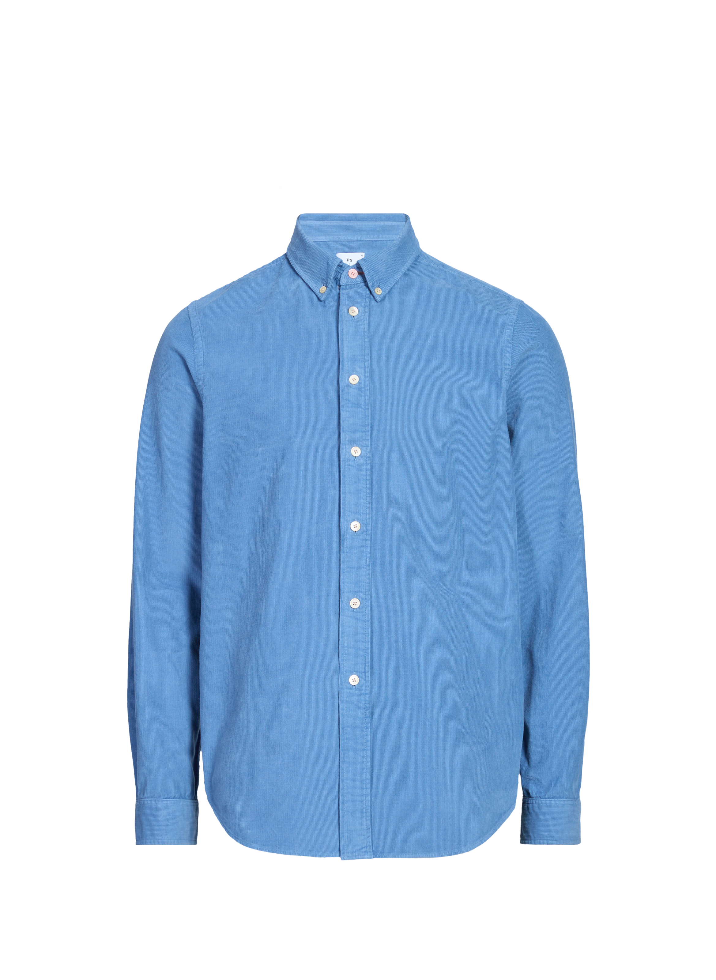 PAUL SMITH Chemise droite col américain en coton Bleu