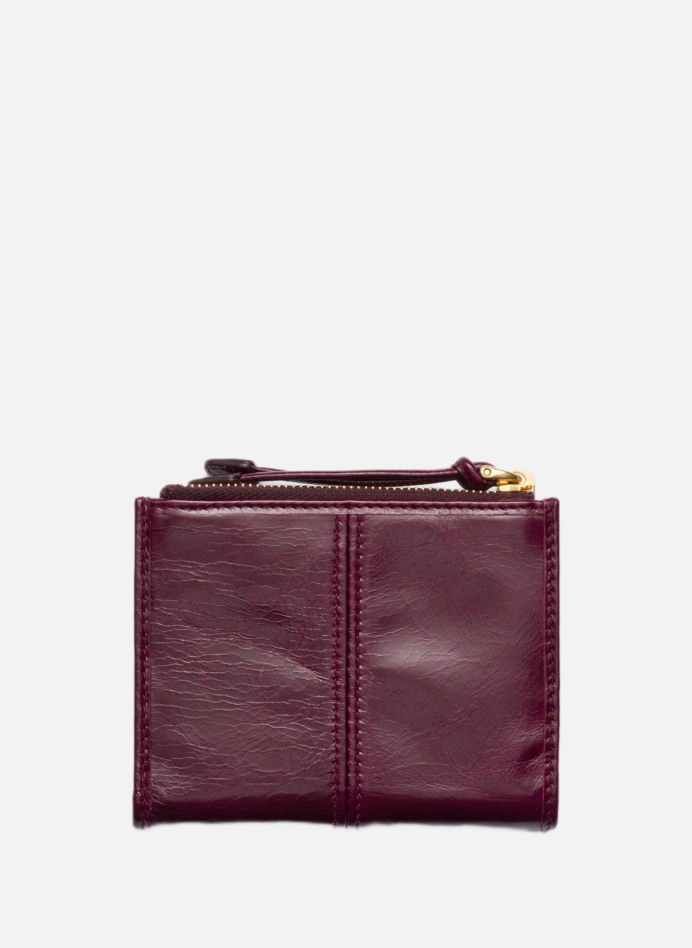 Petit portefeuille en cuir PRADA Rouge