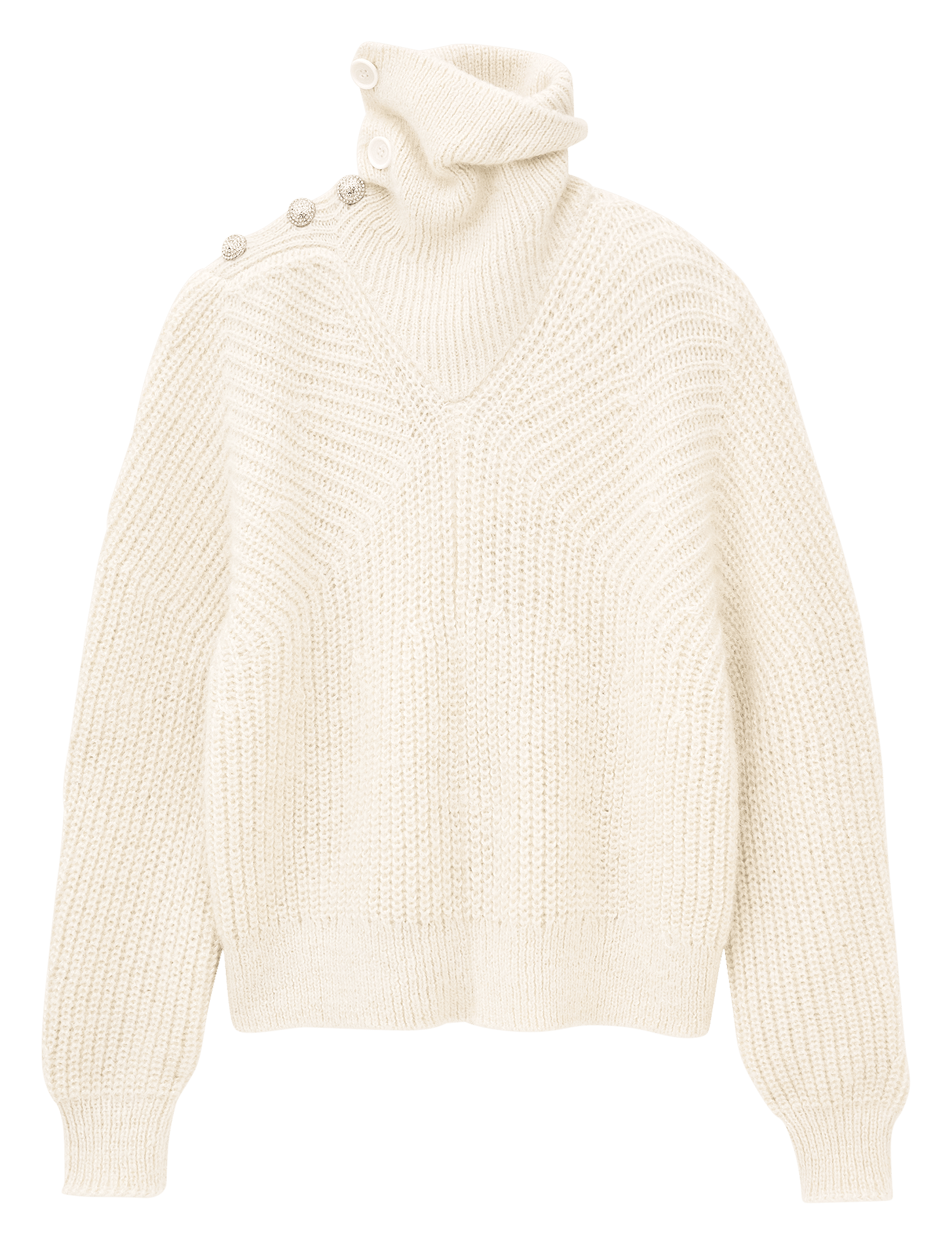 Pull col roulé en laine mélangée roumane BA&SH Beige