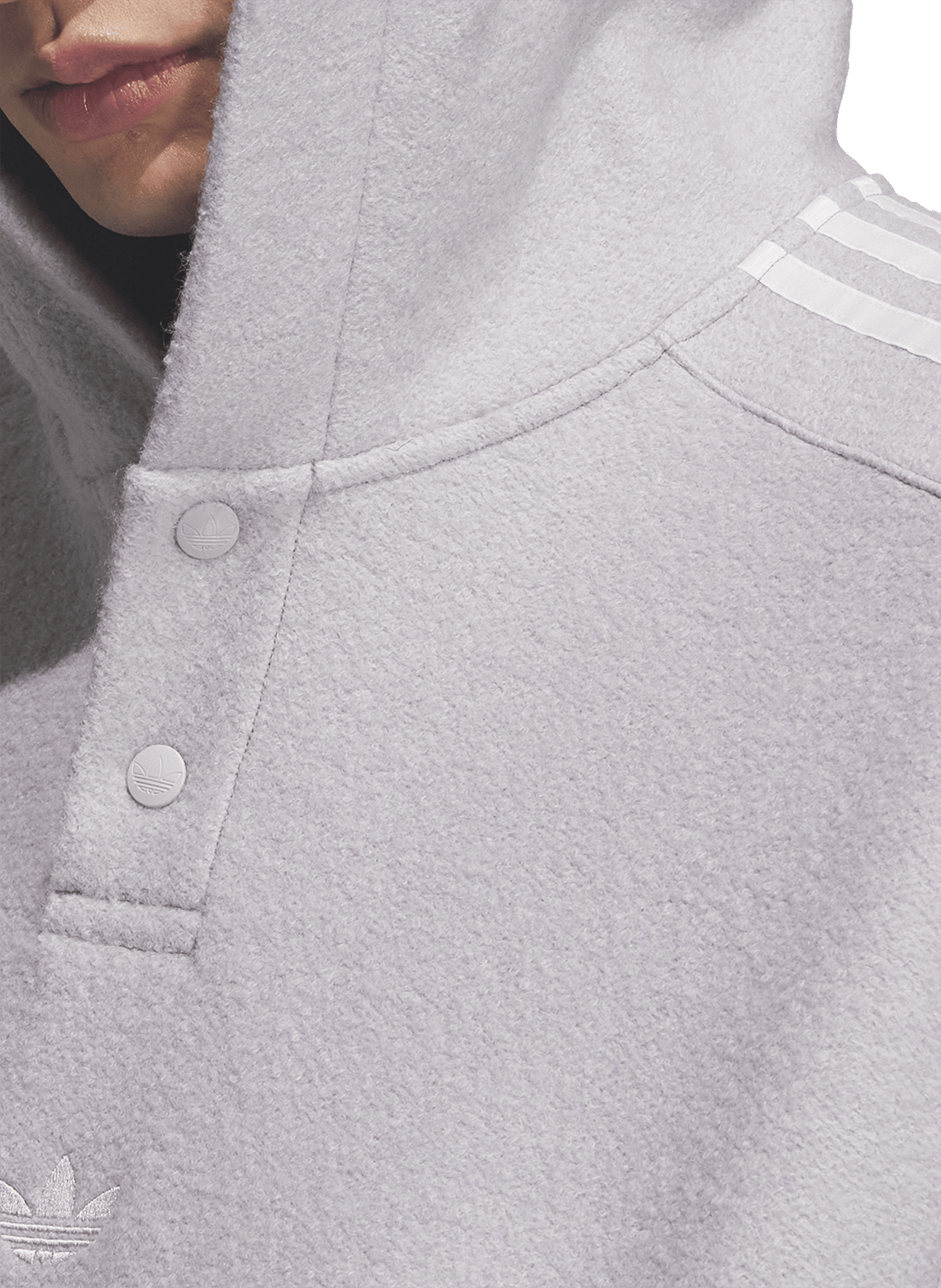 Oversized hoodie with logo embroidery ADIDAS Grey