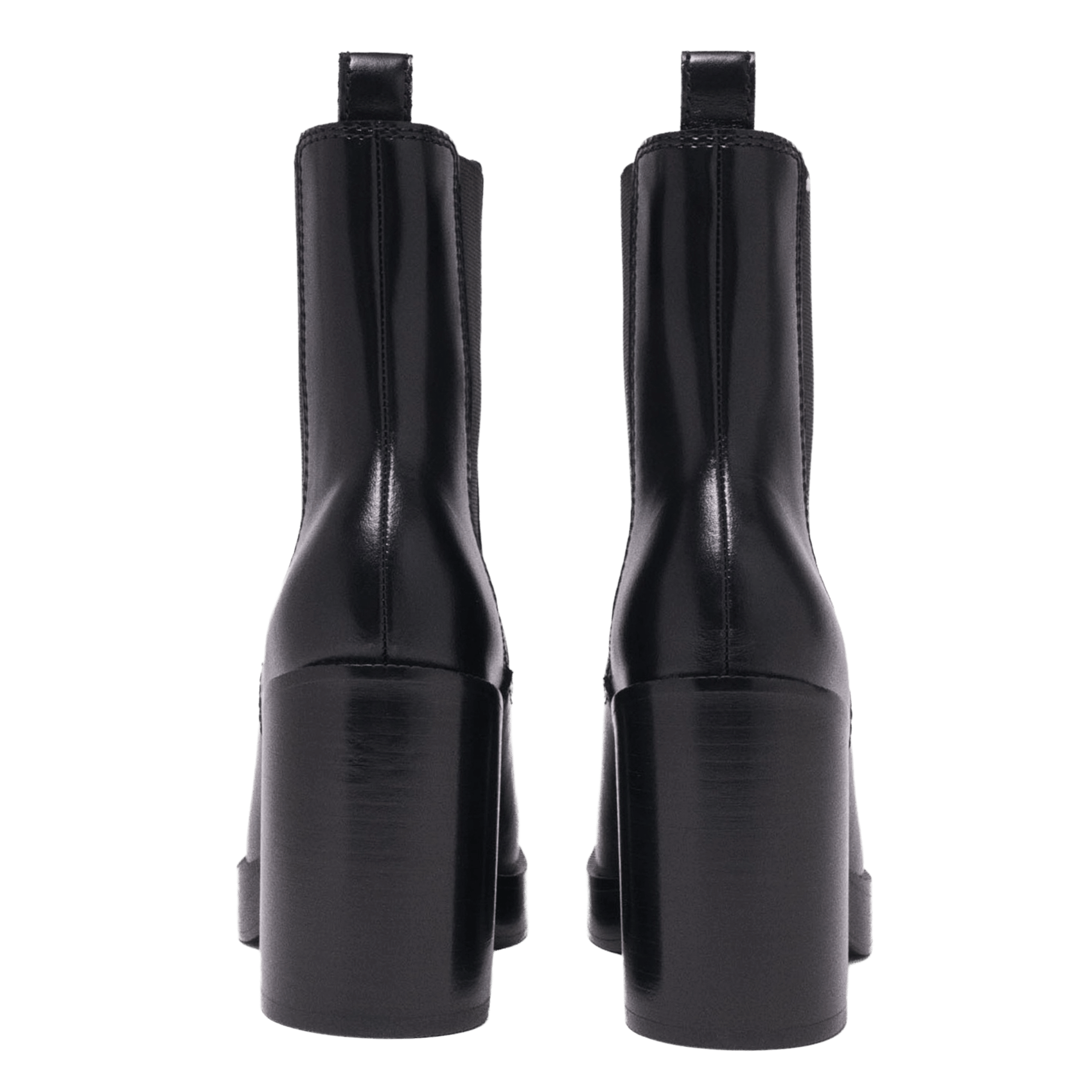 Bottines chelsea à plateformes en cuir MAJE Noir