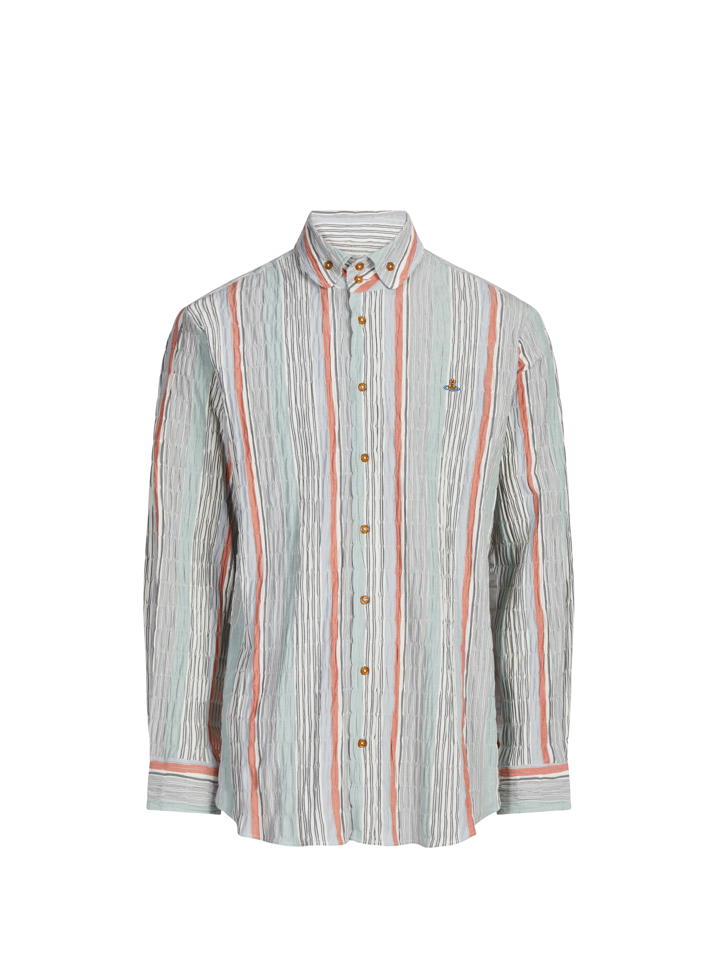 Shirt with American collar in striped blended cotton VIVIENNE WESTWOOD Multicolour