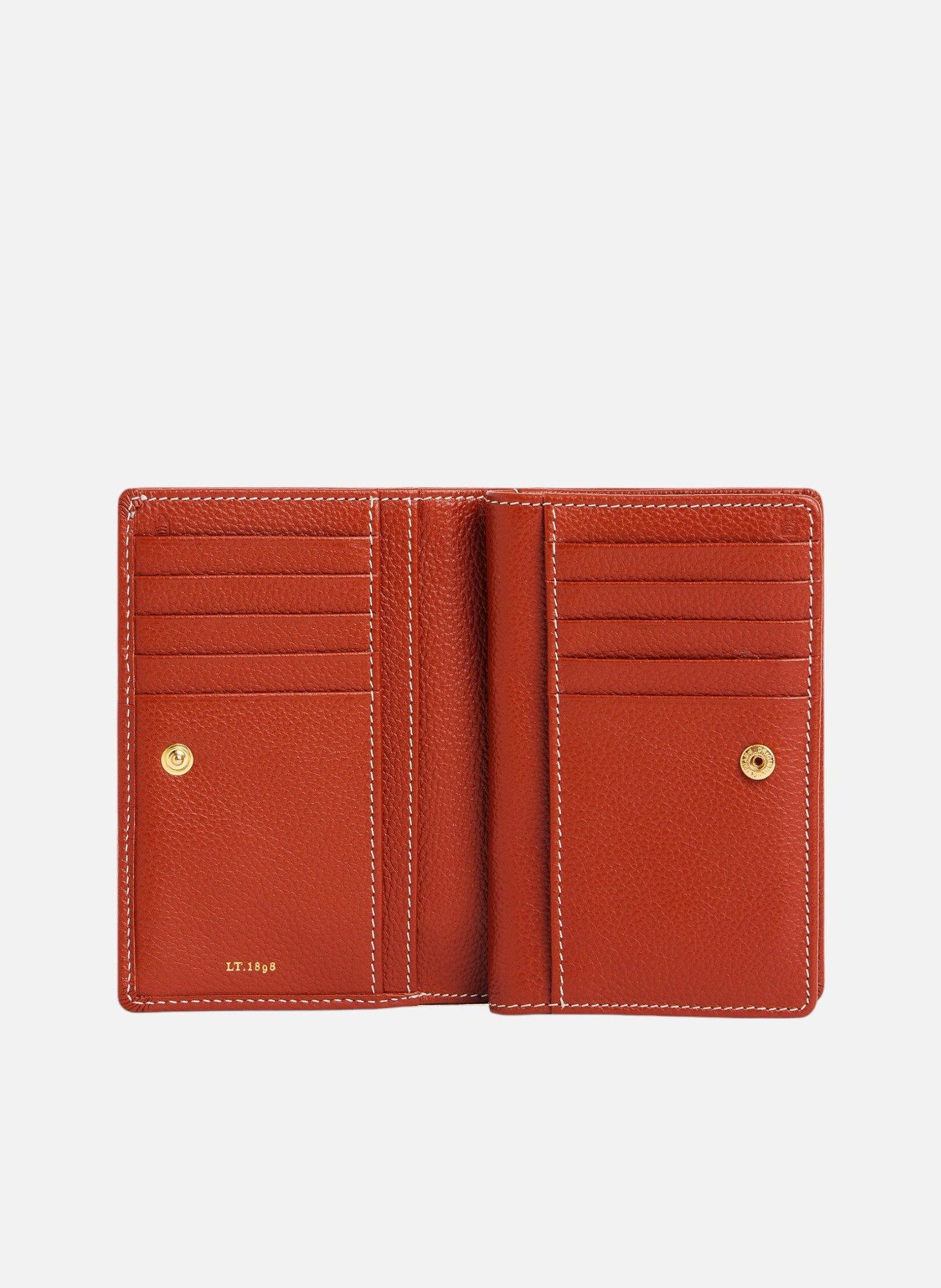 Portefeuille moyen modèle ella en cuir grainé LE TANNEUR Marron