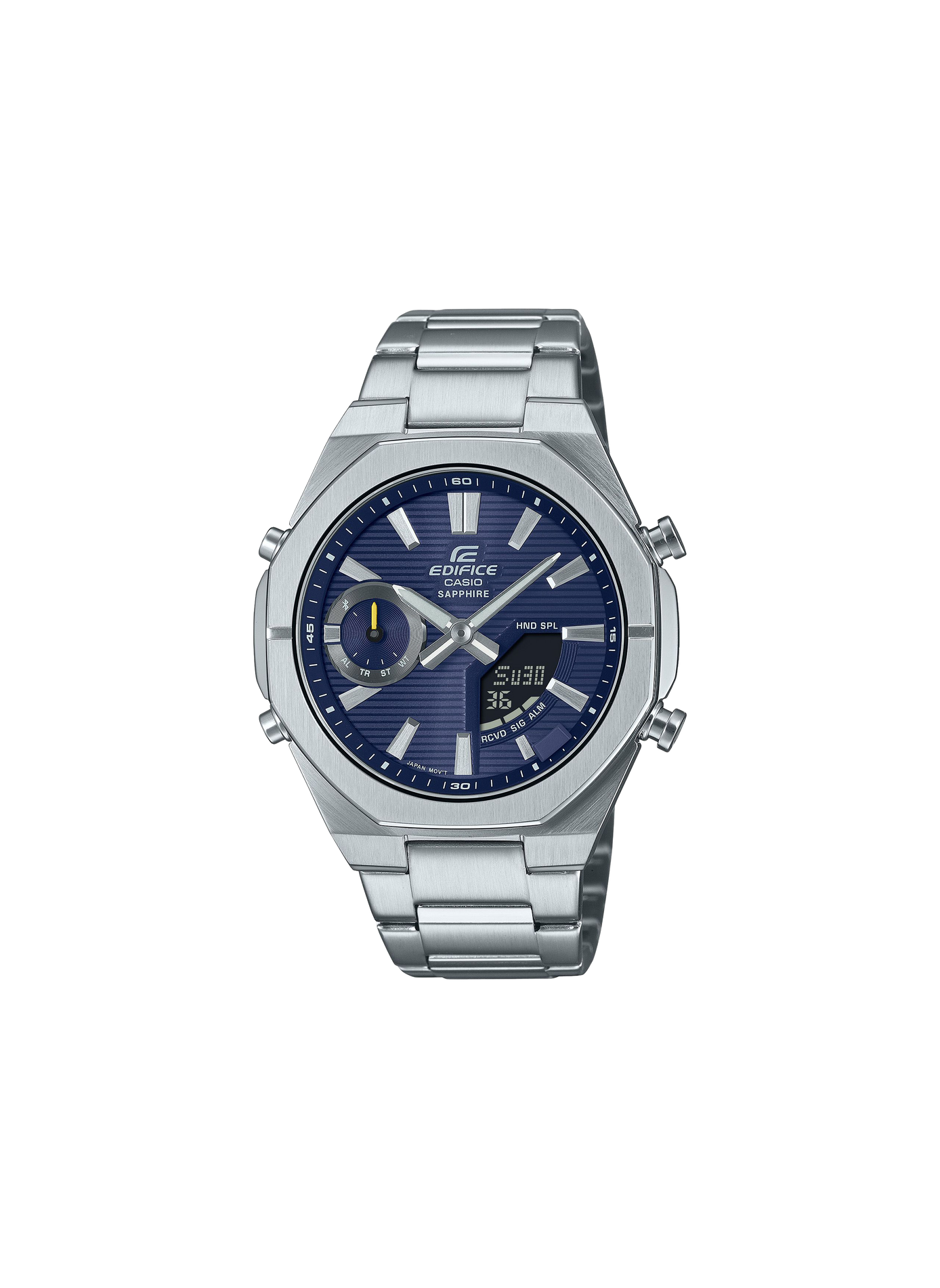 Montre analogique-numérique Edifice en acier inoxydable CASIO Argent