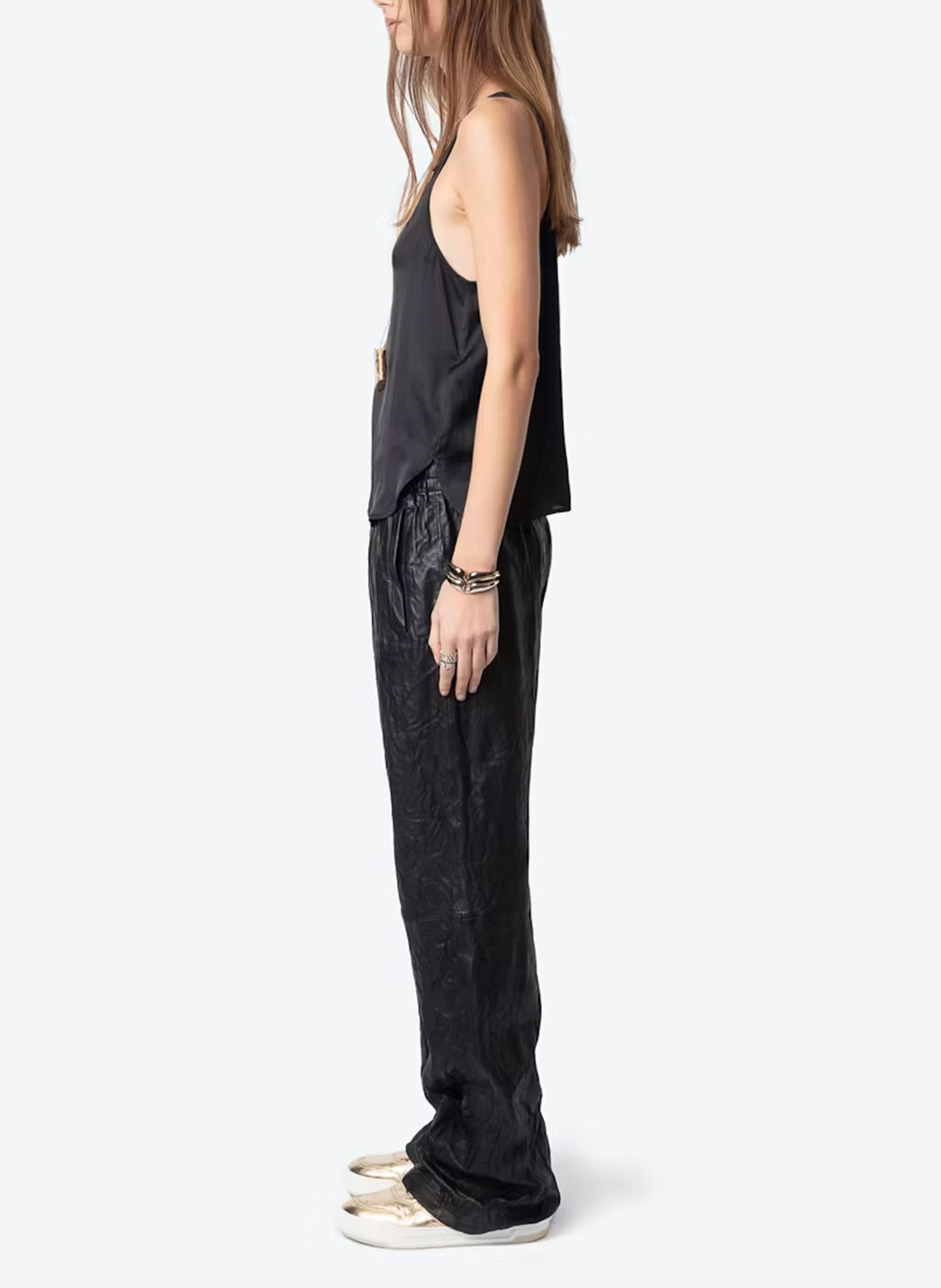 Top droit encolure ronde tarys Noir