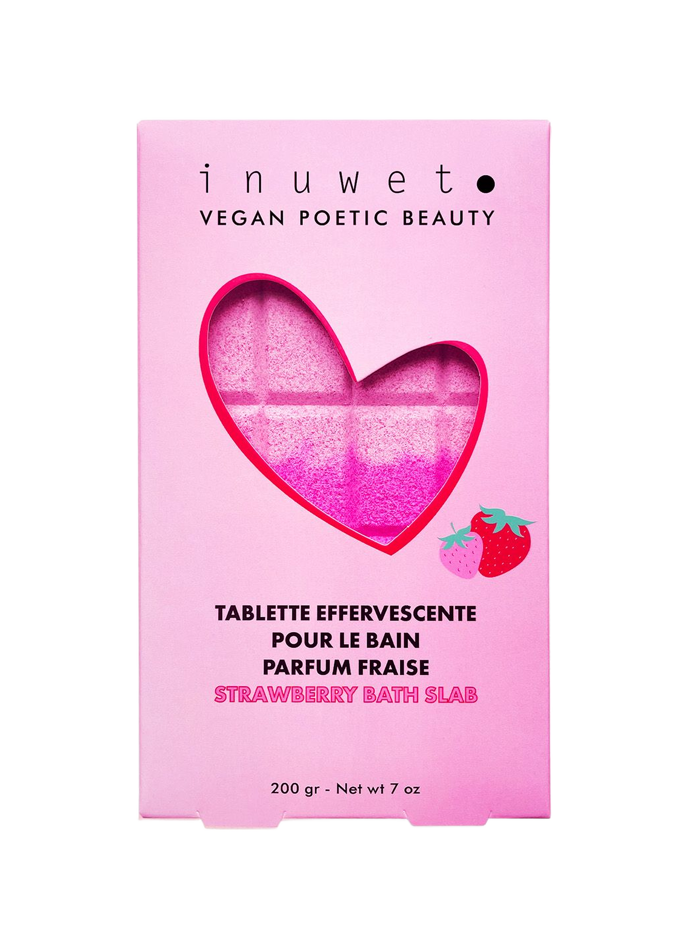 Tablette de bain effervescente - Parfum fraise INUWET No color
